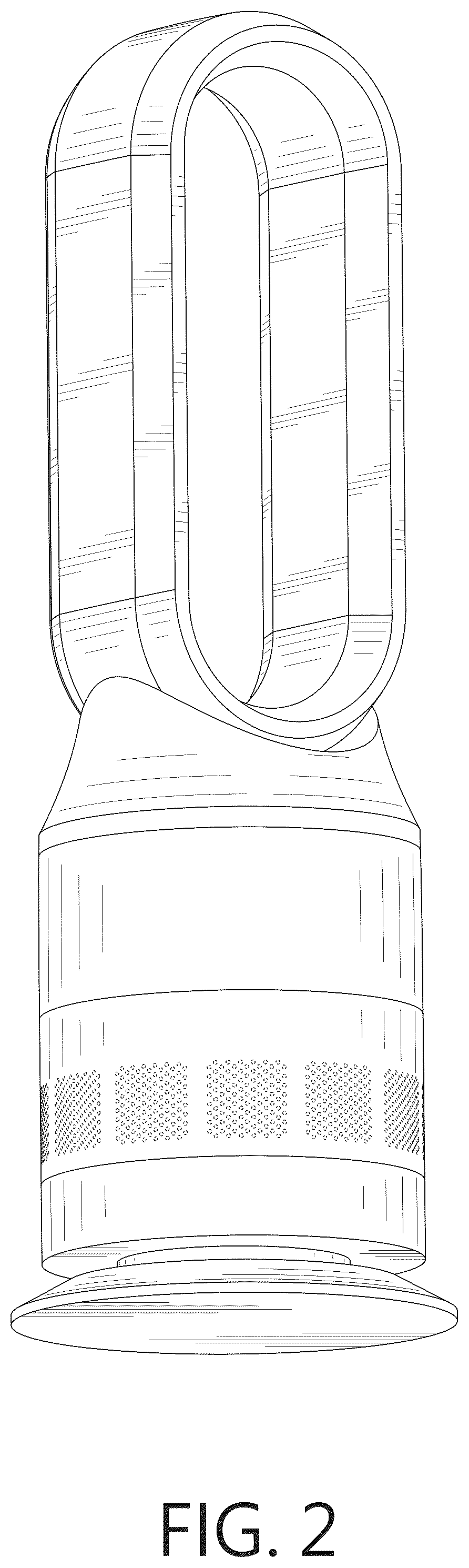 Patent USD1076053 Figure 2 – Bladeless fan