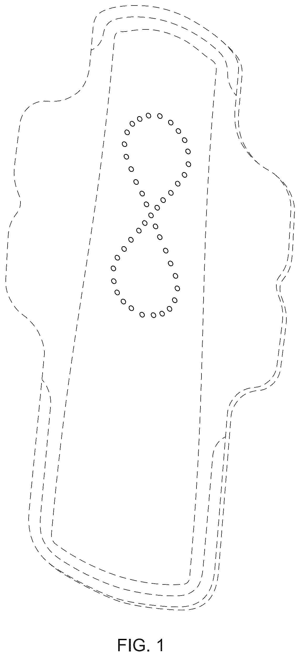 Patent USD1076071 Figure 1 – Sanitary napkin
