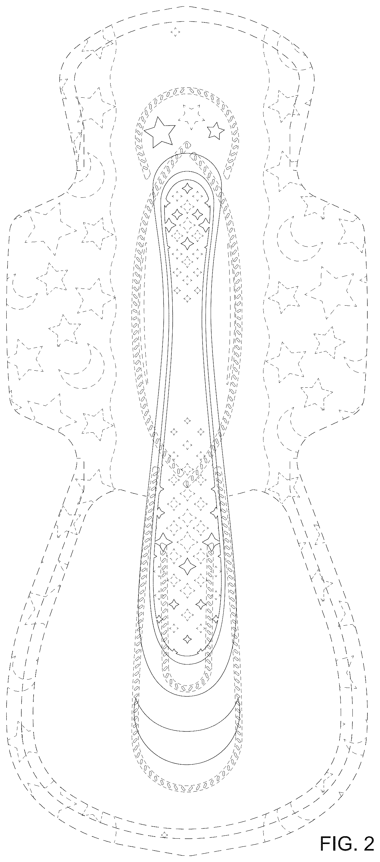 Patent USD1076072 Figure 2 – Absorbent article