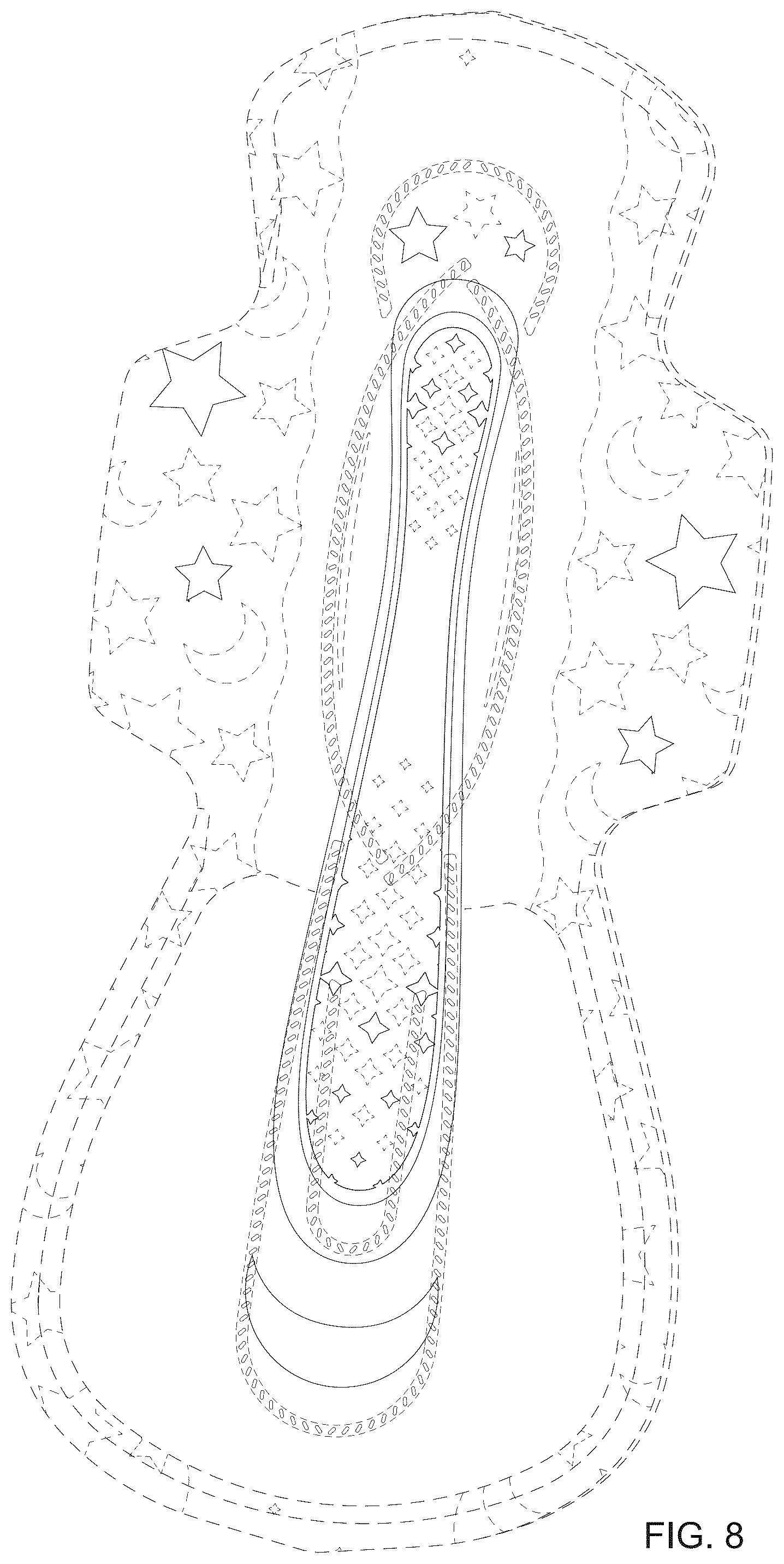 Patent USD1076072 Figure 5 – Absorbent article