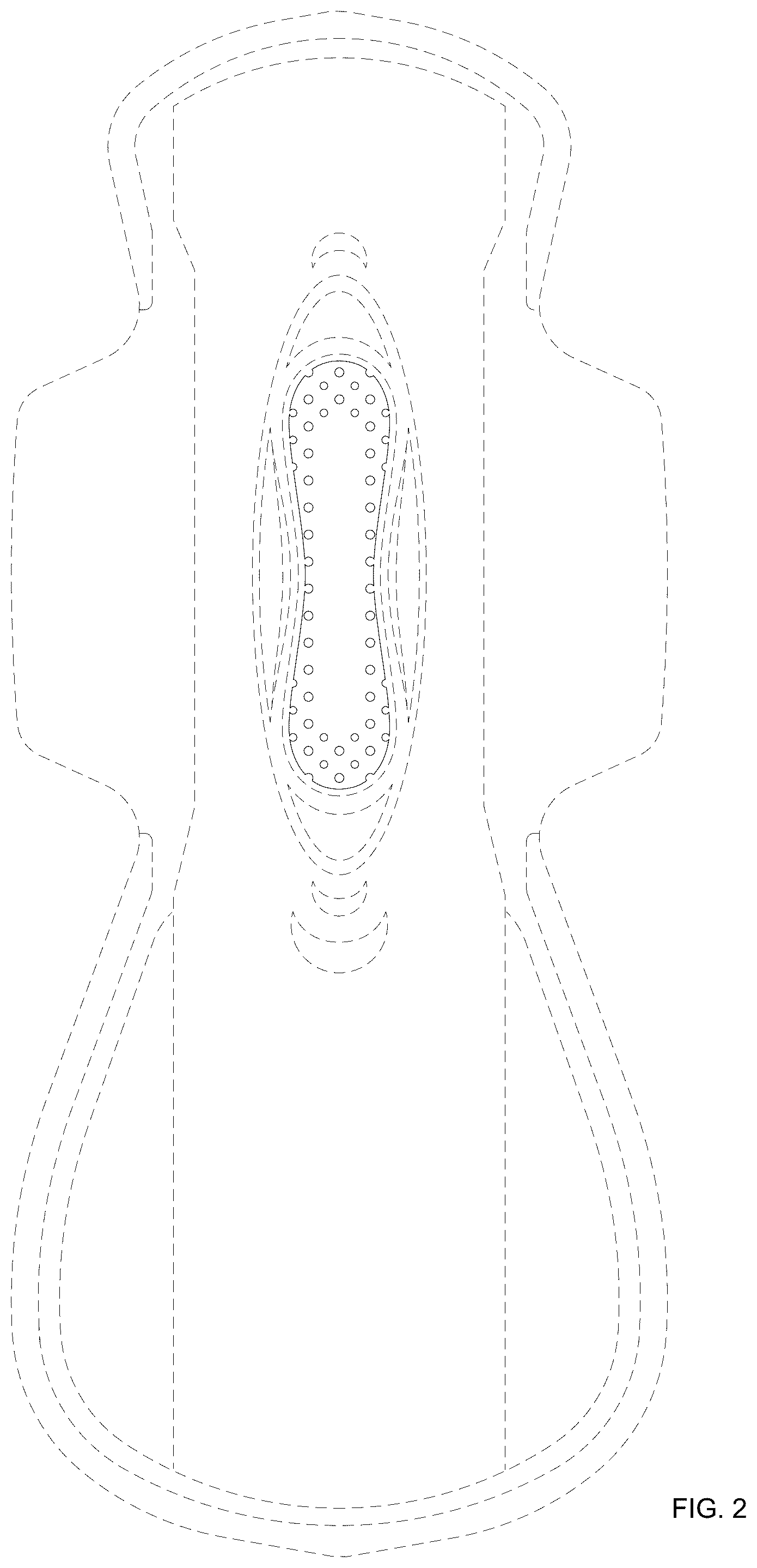 Patent USD1076073 Figure 2 – Absorbent article