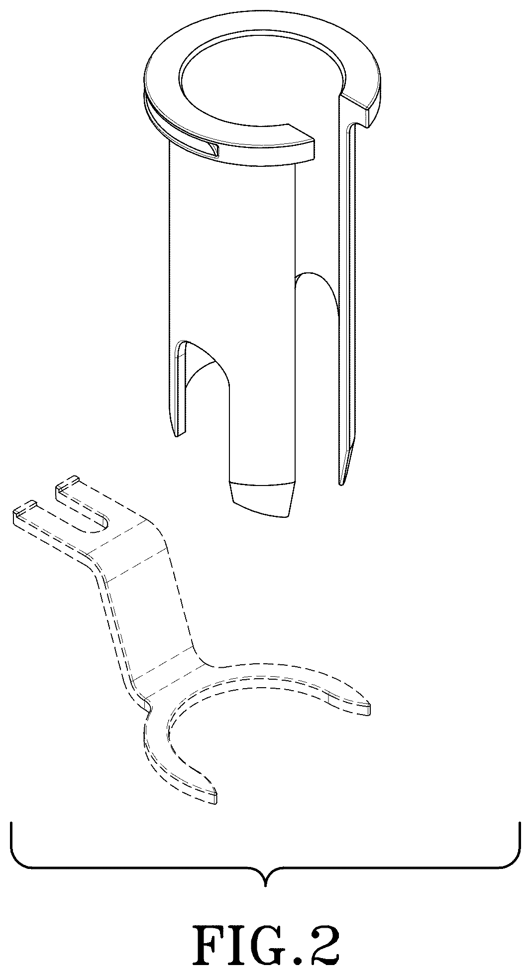 Patent USD1076077 Figure 2 – Retractor tube