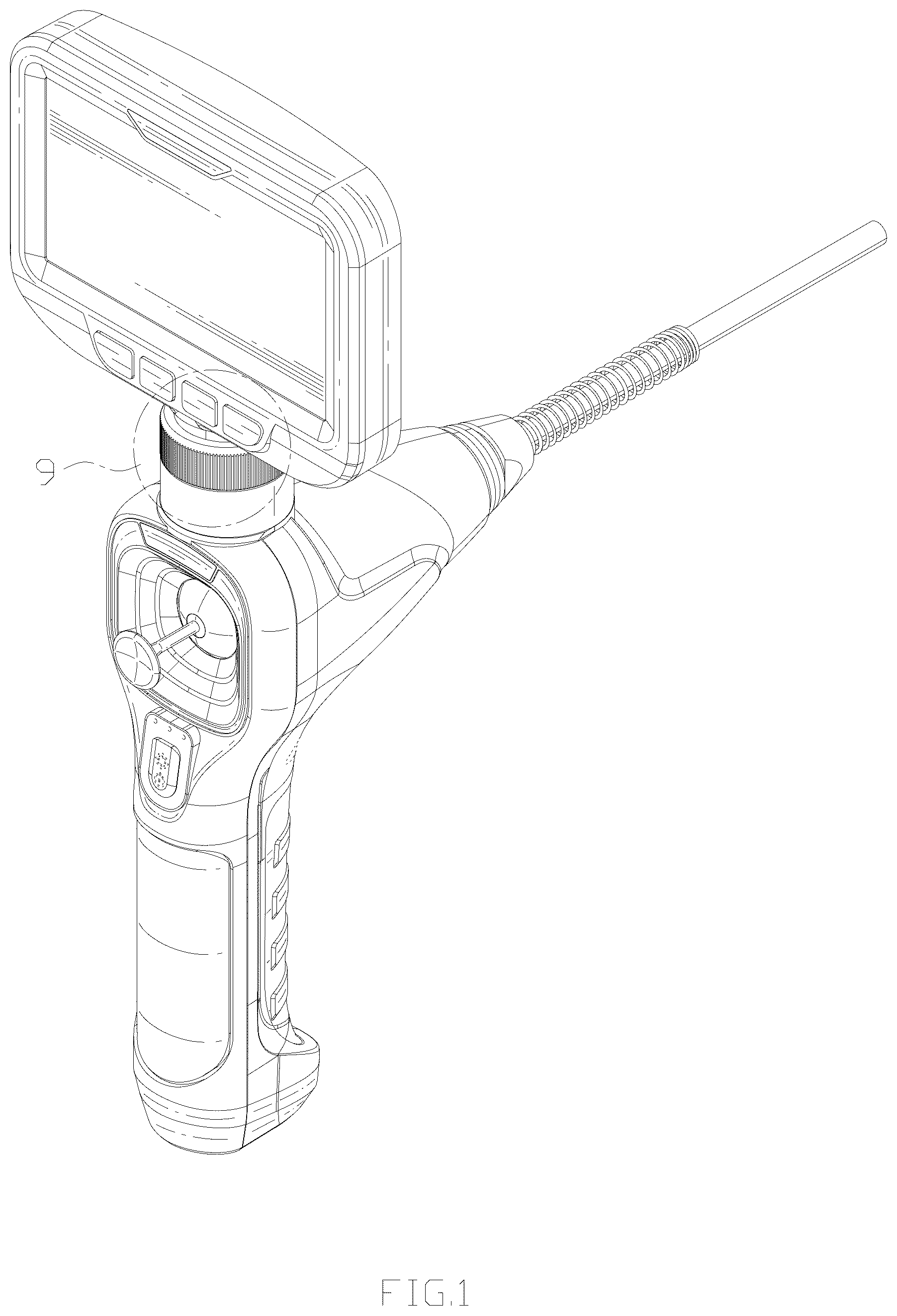 Patent USD1076082 Figure 1 – Industrial endoscope