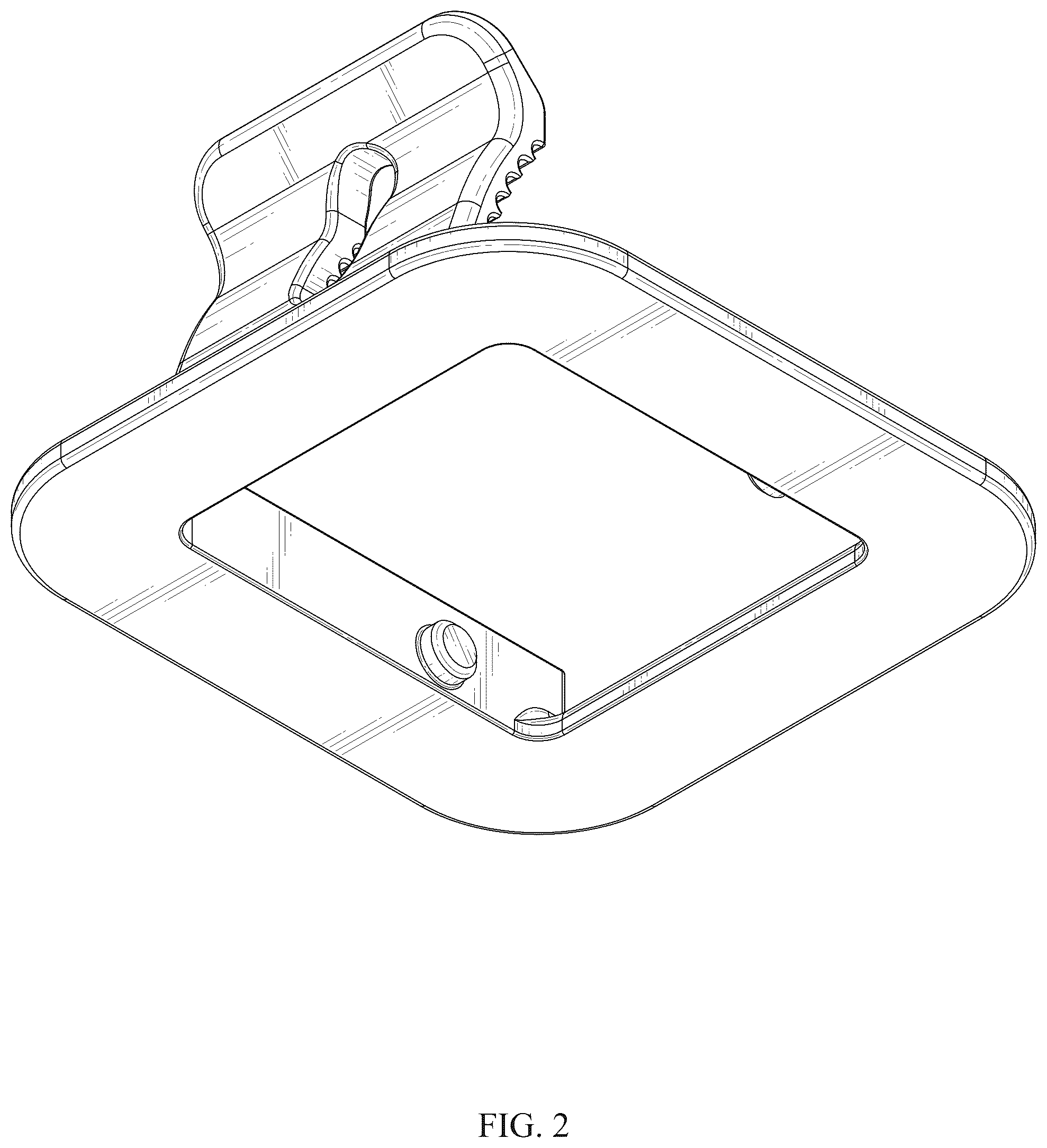 Patent USD1076106 Figure 2 – Ultrasound transducer probe holder