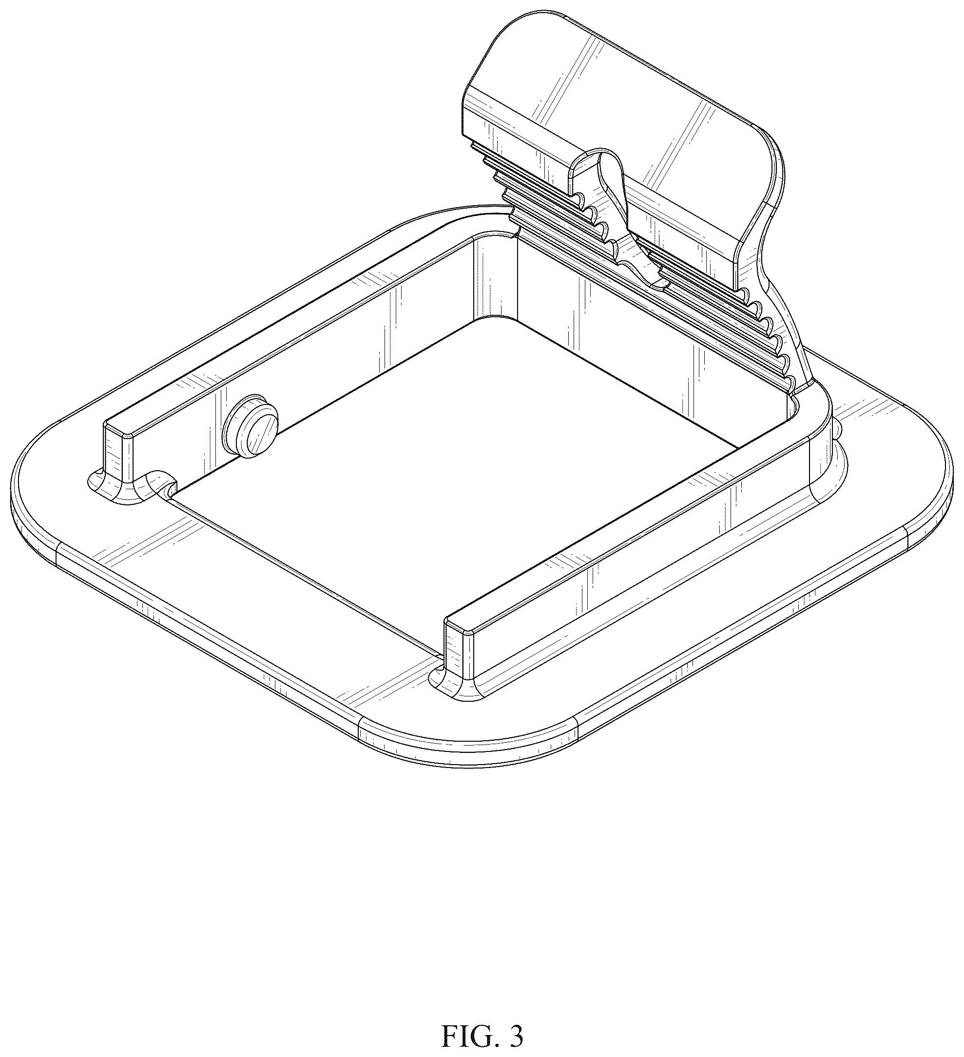 Patent USD1076106 Figure 3 – Ultrasound transducer probe holder