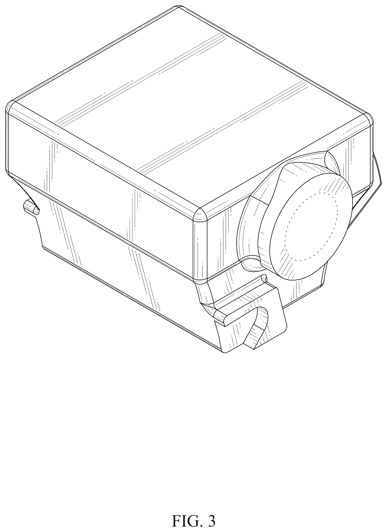 Patent USD1076107 Figure 3 – Ultrasound transducer housing