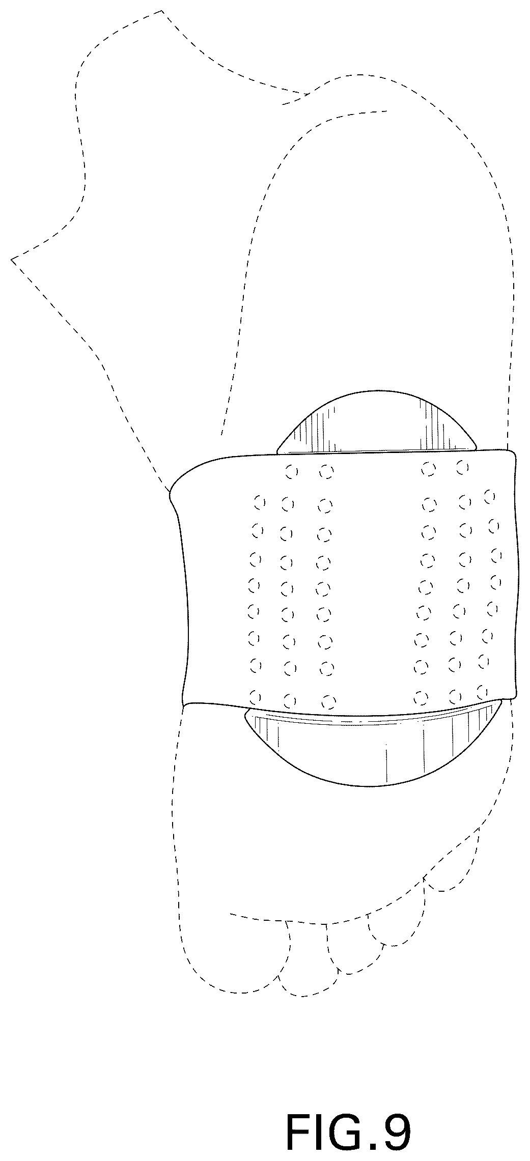 Patent USD1076115 Figure 8 – Arch support with sleeve