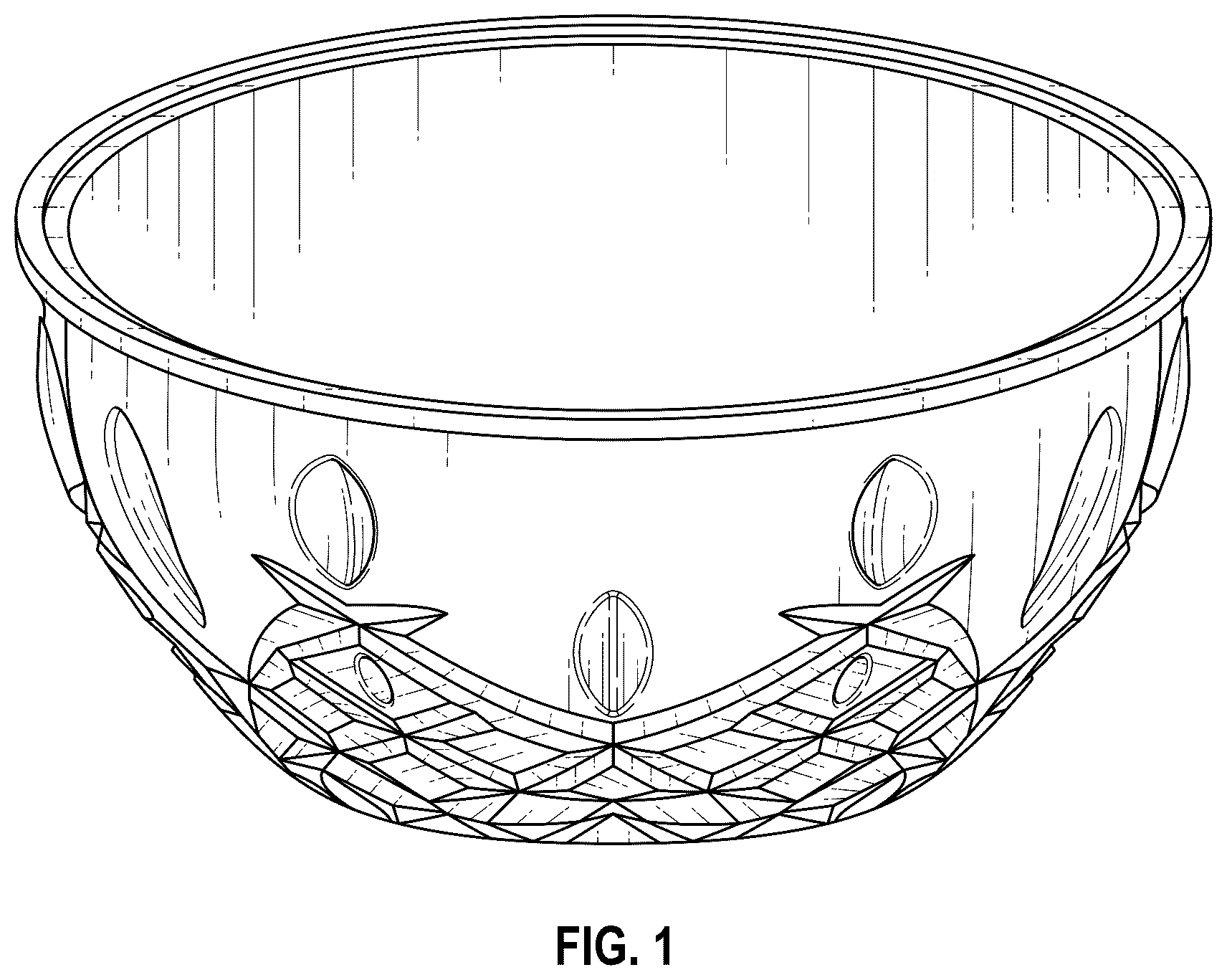 Patent USD1076122 Figure 1 – Basin for administering an enclosed spa treatment