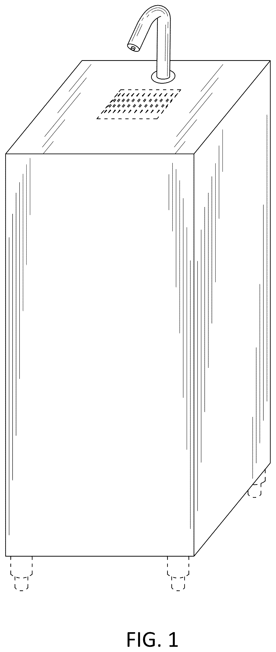 Patent USD1076135 Figure 1 – Disinfectant liquid dispenser
