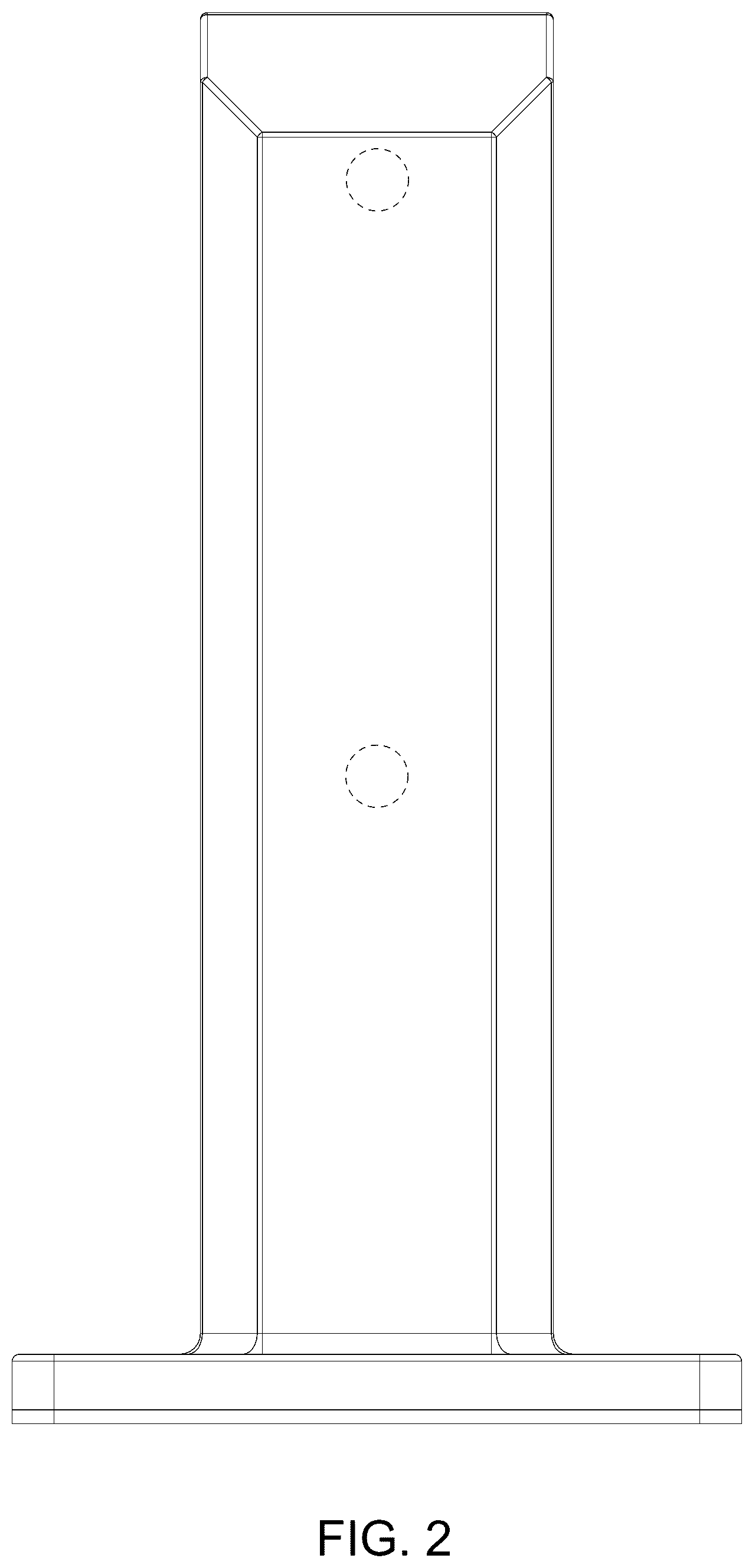 Patent USD1076145 Figure 2 – Spigot for a glass railing system
