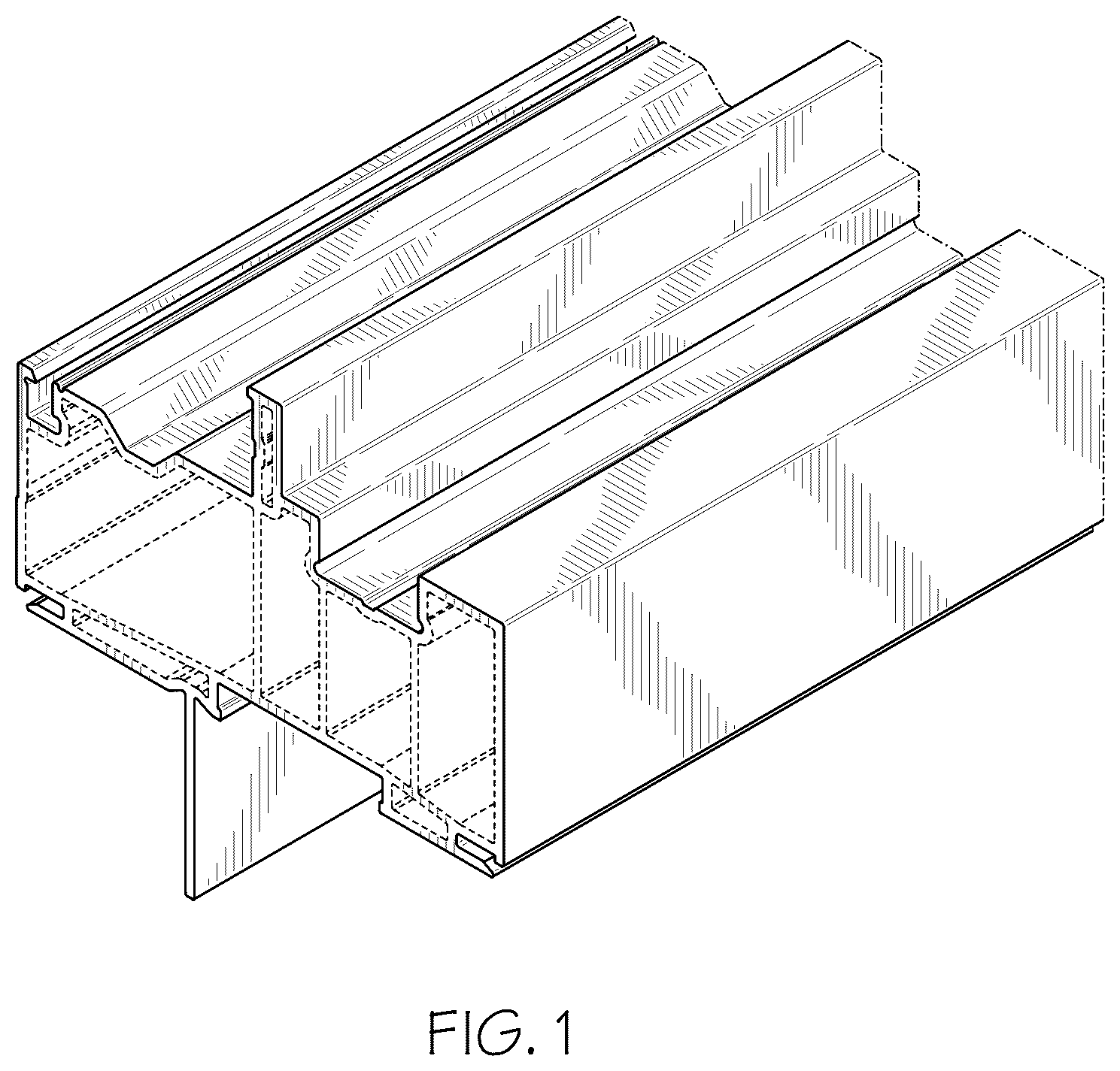 Patent USD1076147 Figure 1 – Window frame extrusion