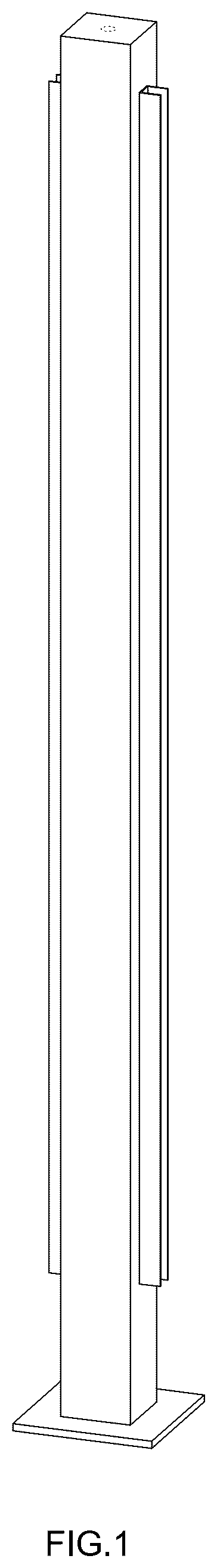 Patent USD1076148 Figure 1 – Balustrade railing post