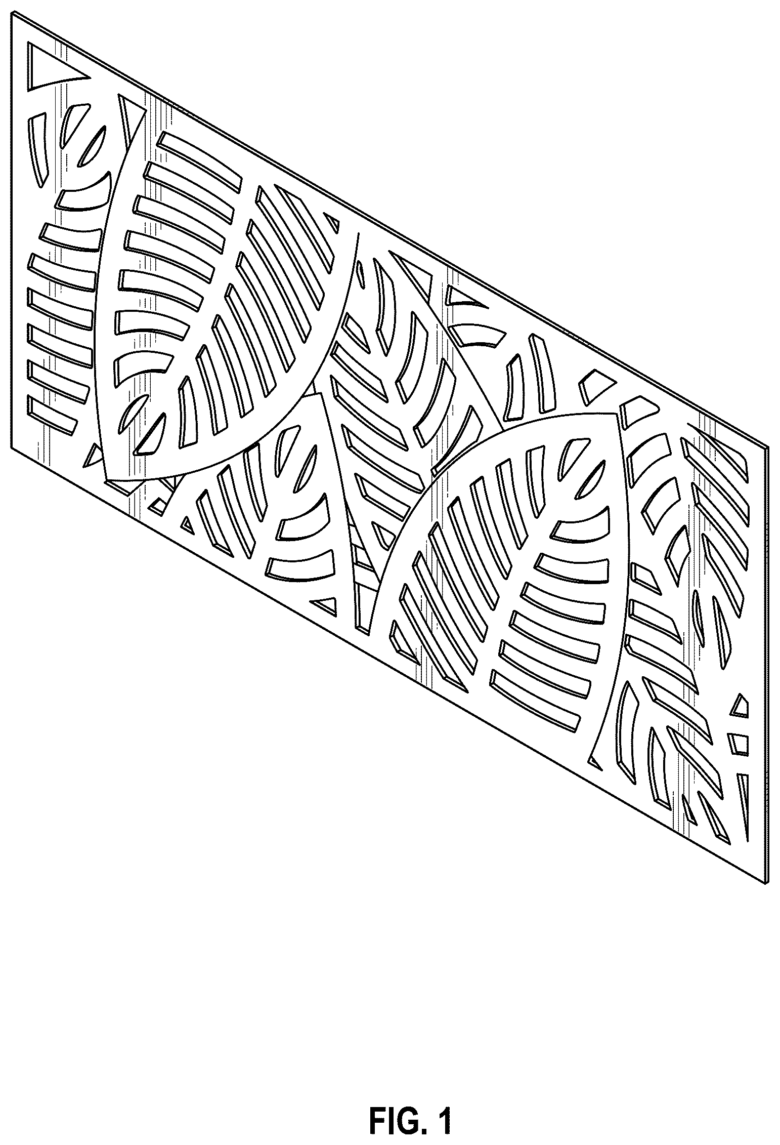 Patent USD1076150 Figure 1 – Decorative screen panel