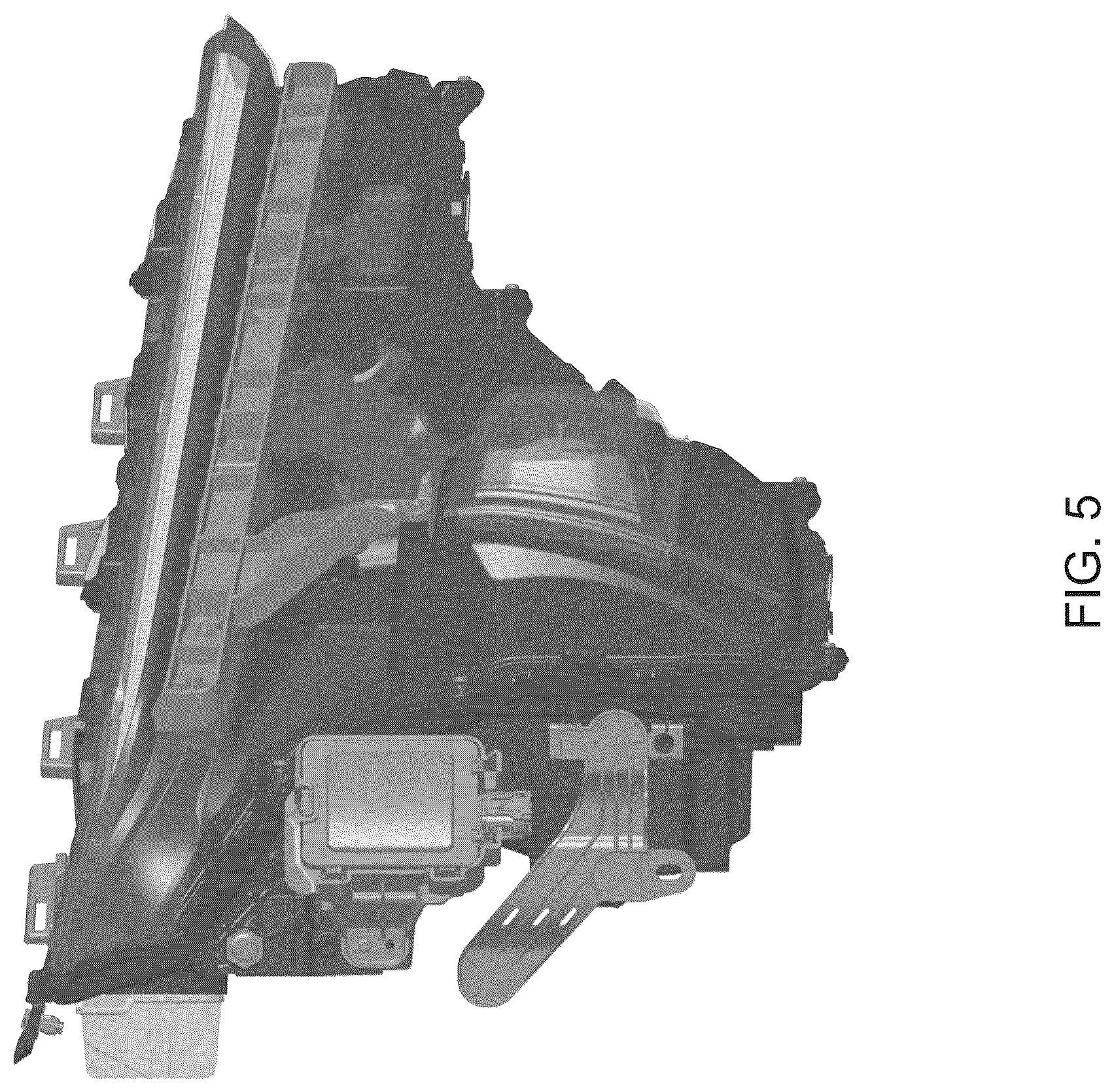 Patent USD1076161 Figure 5 – Front combination lamp for an automobile