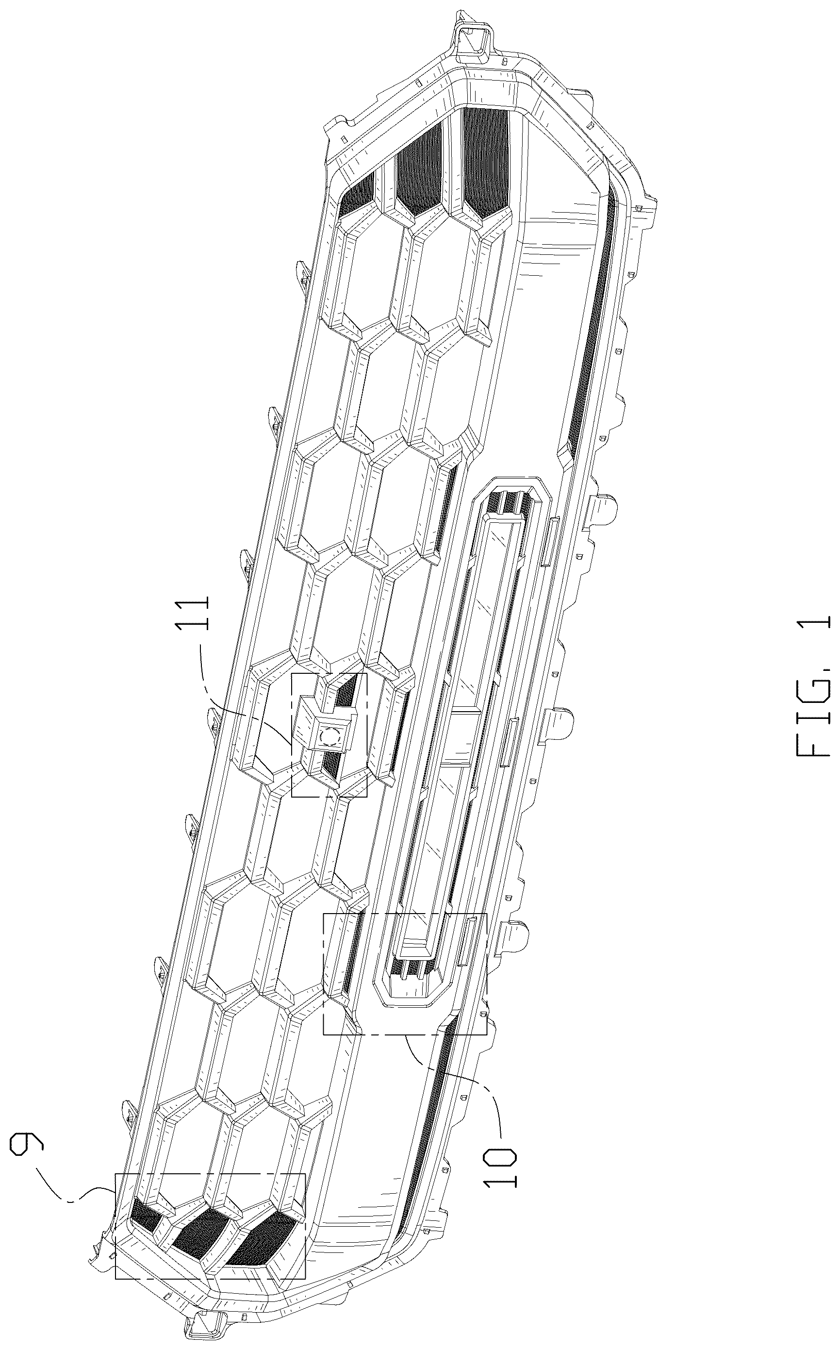 Patent USD1076163 Figure 1 – Vehicle lighting system