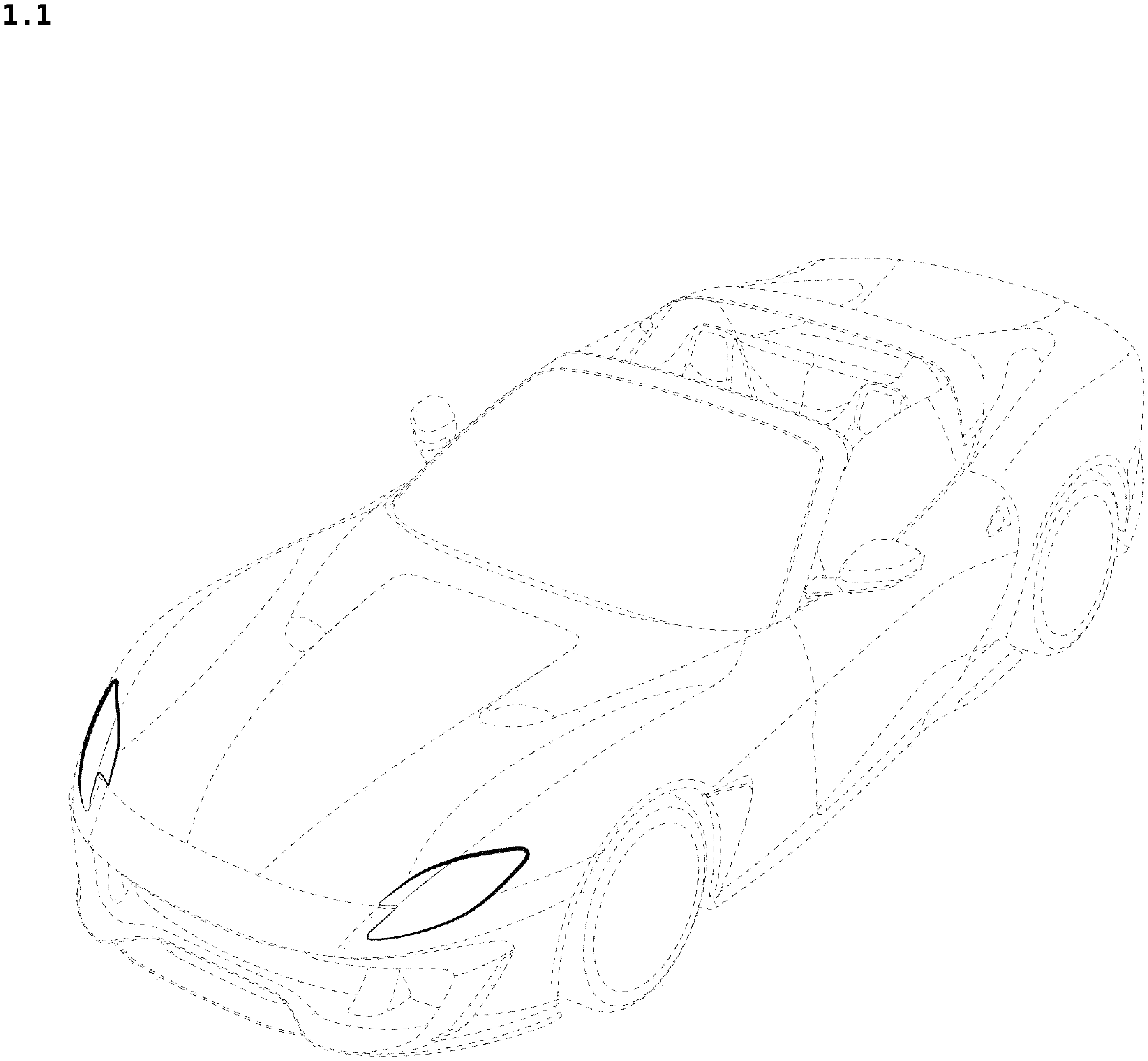Patent USD1076164 Figure 1 – Set of car headlights