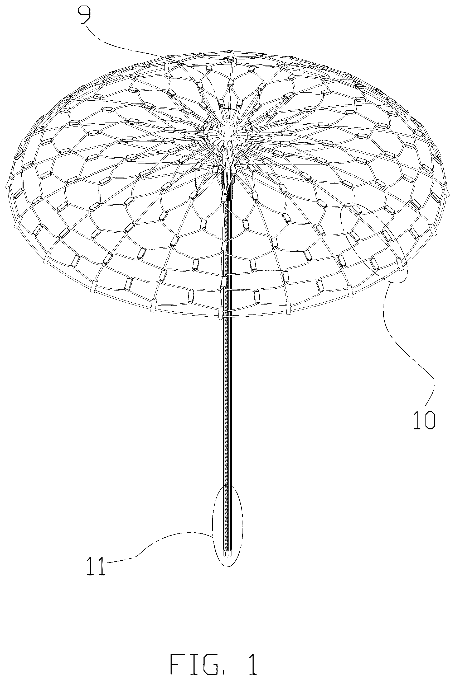 Patent USD1076169 — Umbrella-shaped net light — Figure 1