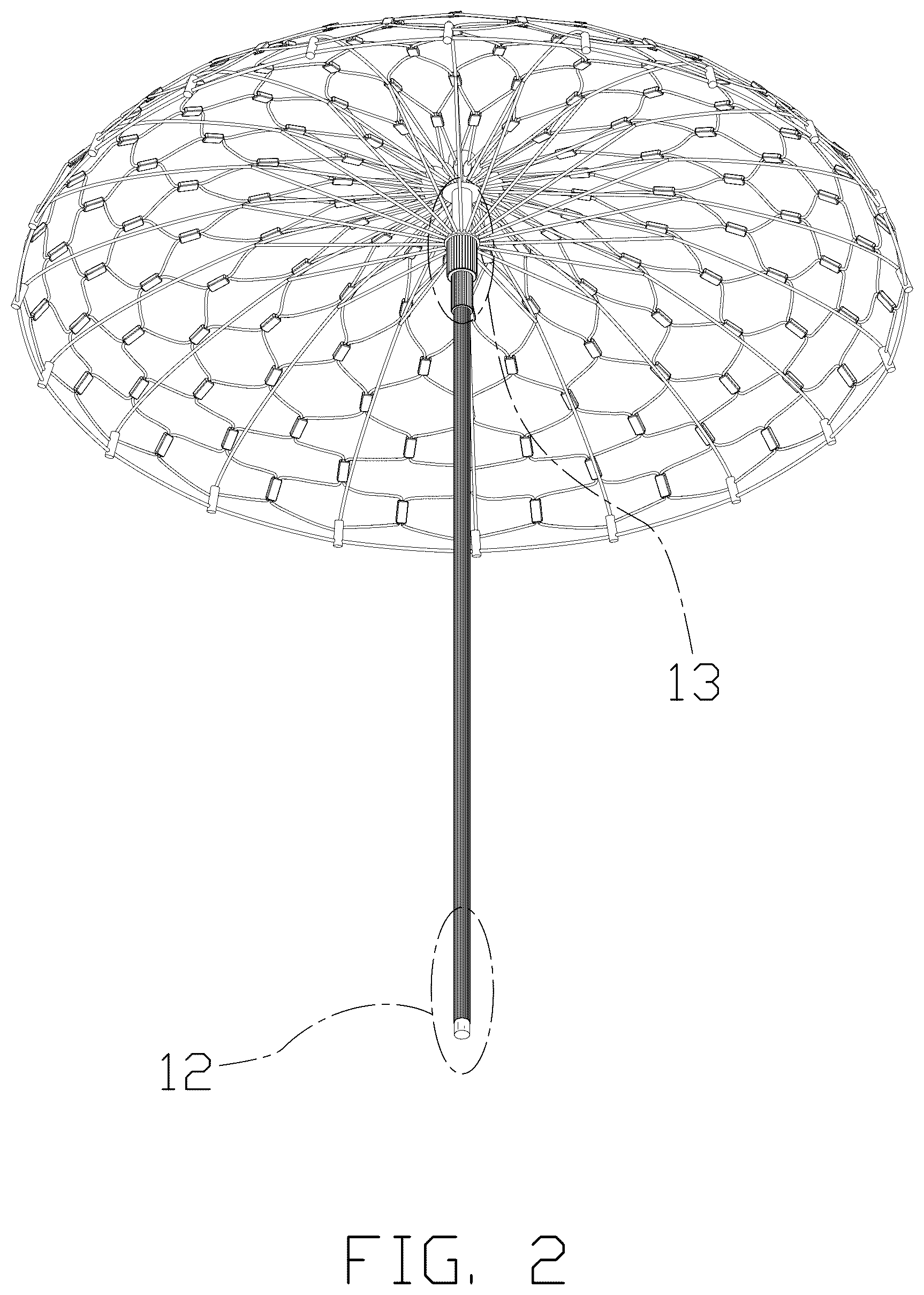 Patent USD1076169 Figure 2 – Umbrella-shaped net light