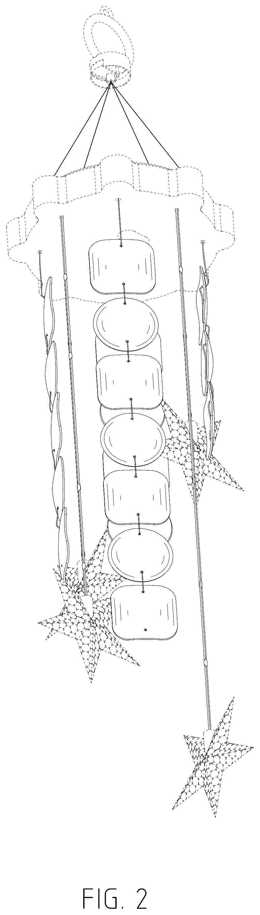Patent USD1076170 Figure 2 – Wind chime lamp