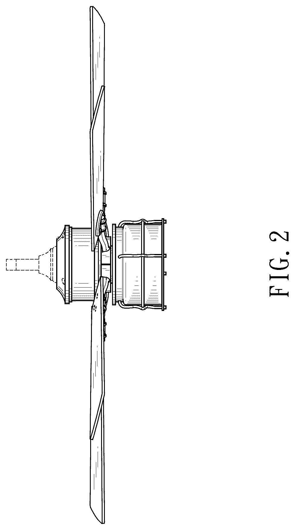 Patent USD1076171 Figure 2 – Ceiling fan with light kit
