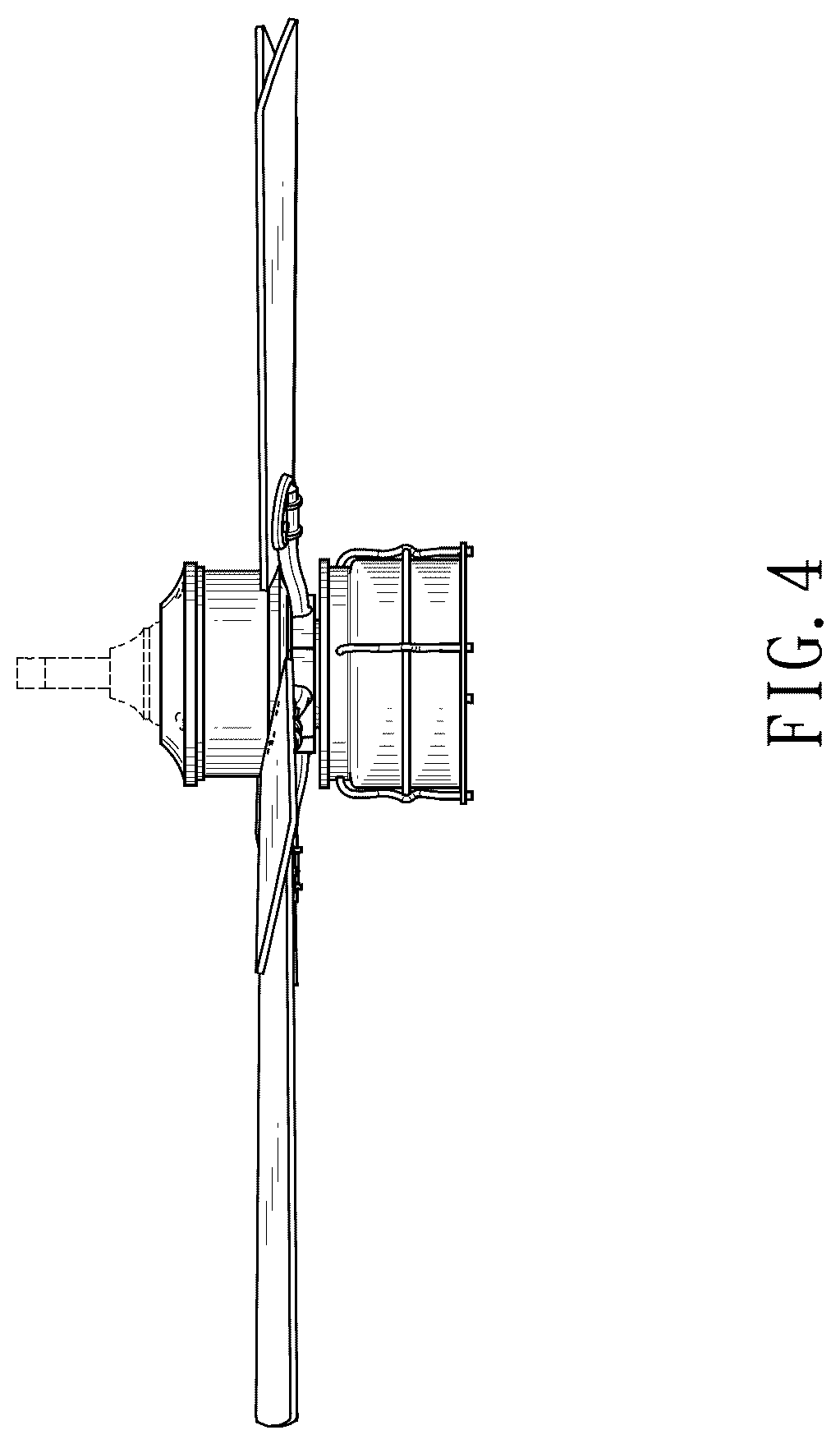 Patent USD1076171 Figure 4 – Ceiling fan with light kit