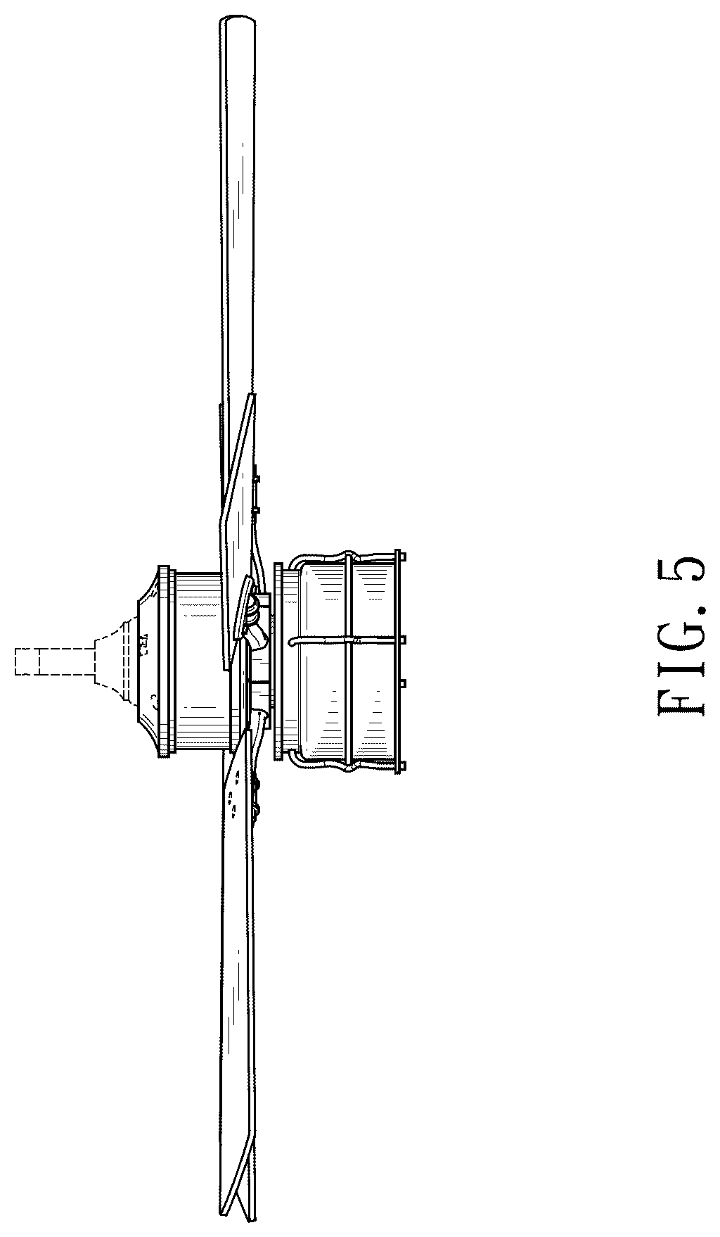 Patent USD1076171 Figure 5 – Ceiling fan with light kit