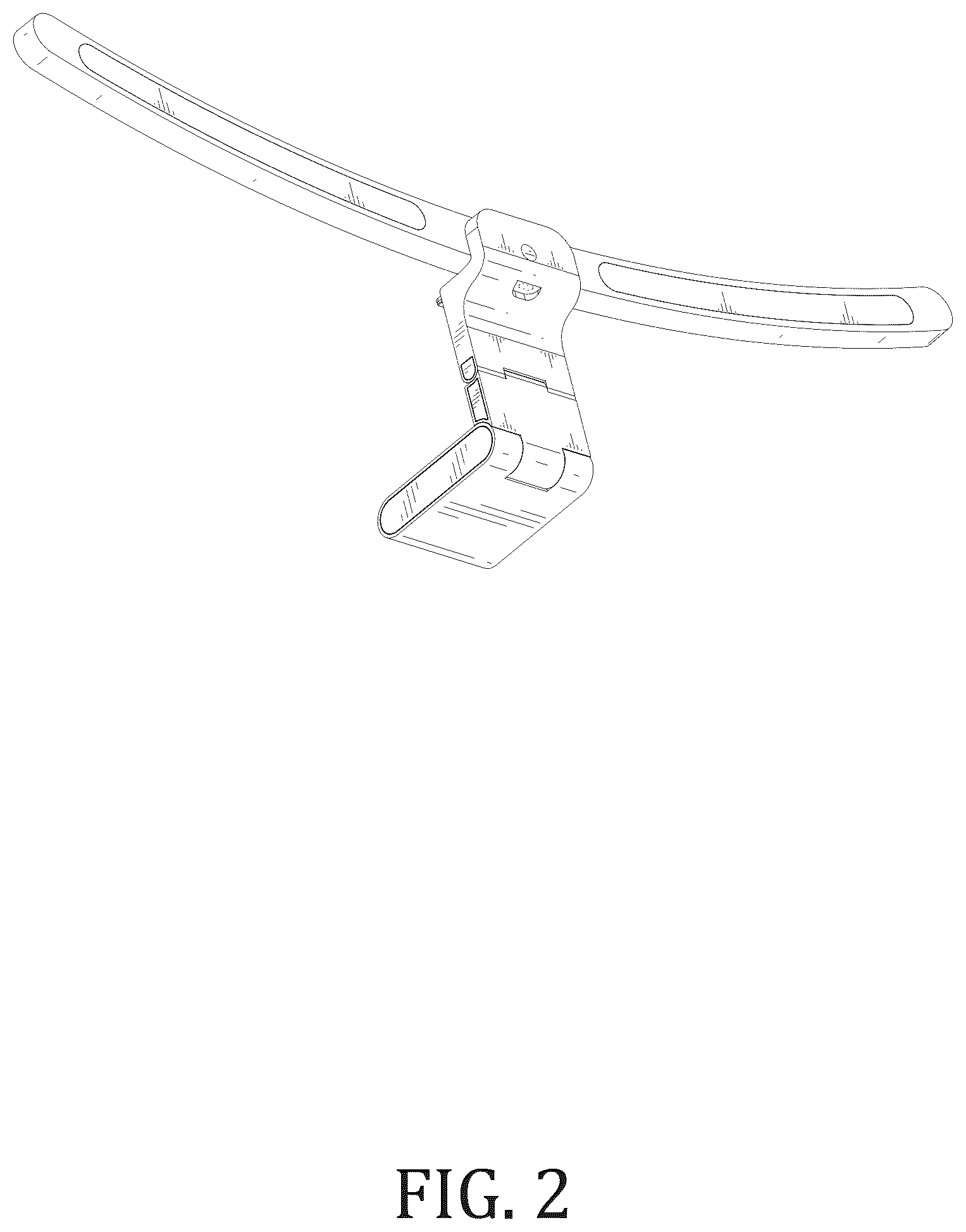 Patent USD1076173 Figure 2 – Curved monitor lamp