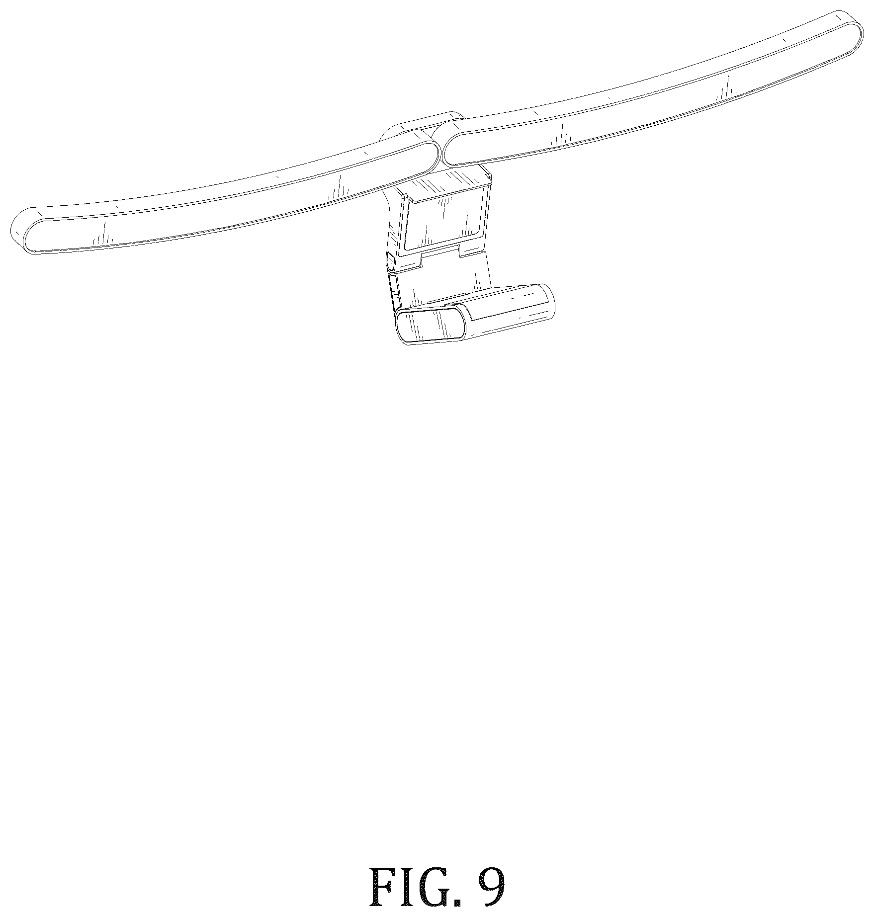 Patent USD1076173 Figure 9 – Curved monitor lamp
