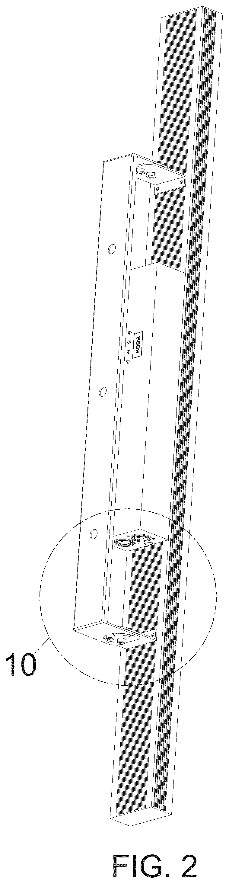 Patent USD1076175 Figure 2 – Stage light