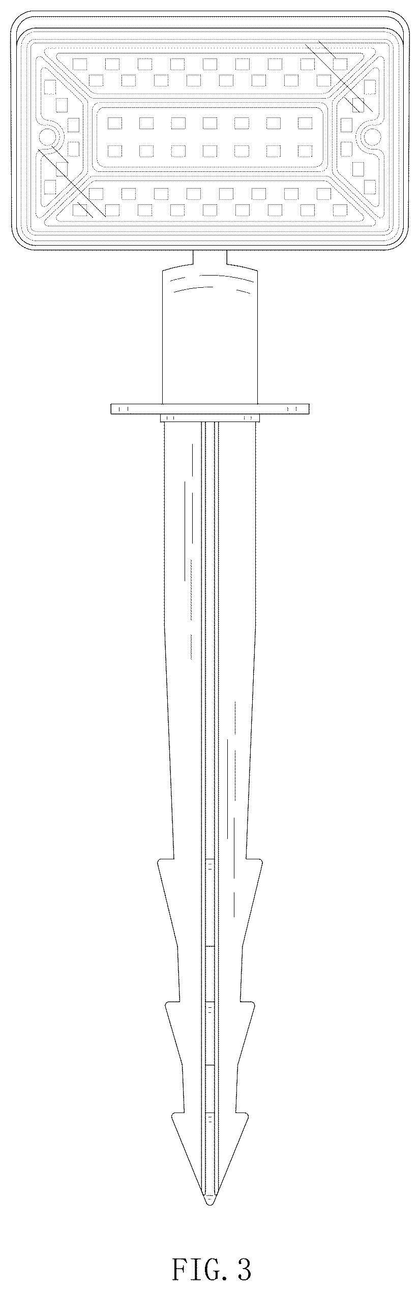 Patent USD1076178 Figure 3 – Solar lamp