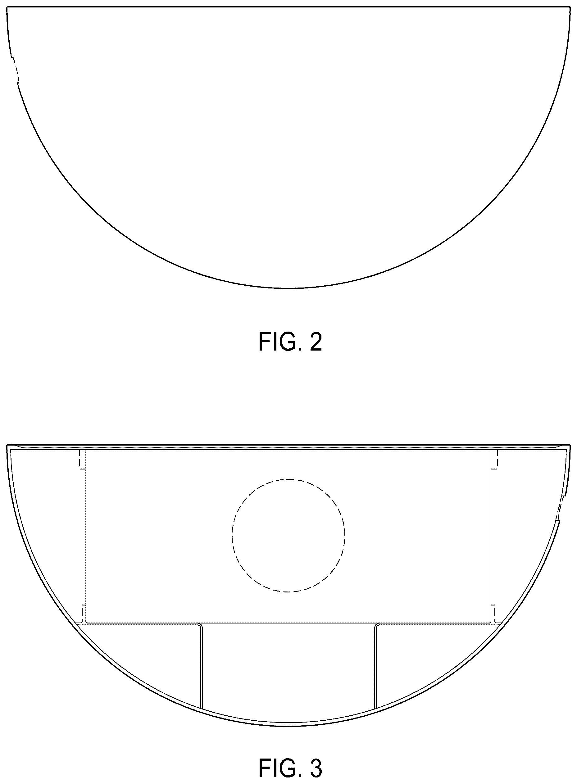 Patent USD1076189 Figure 2 – Semi-spherical lamp
