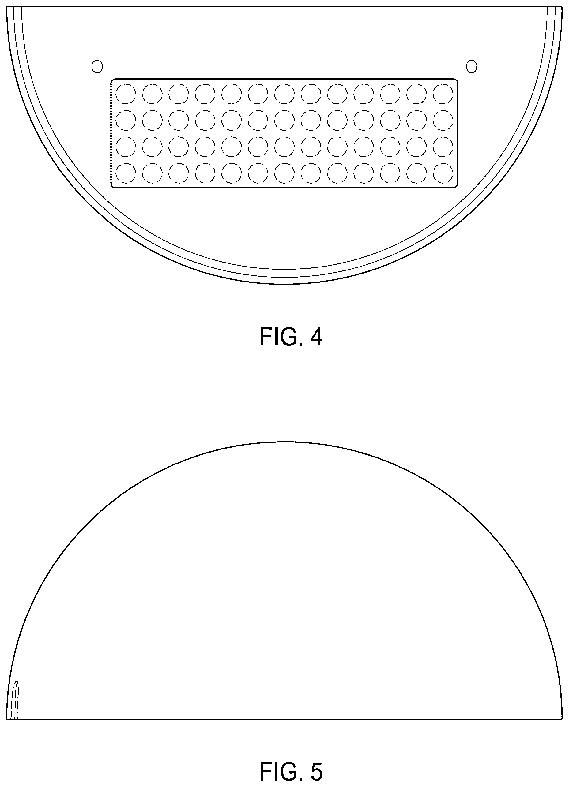 Patent USD1076189 Figure 3 – Semi-spherical lamp