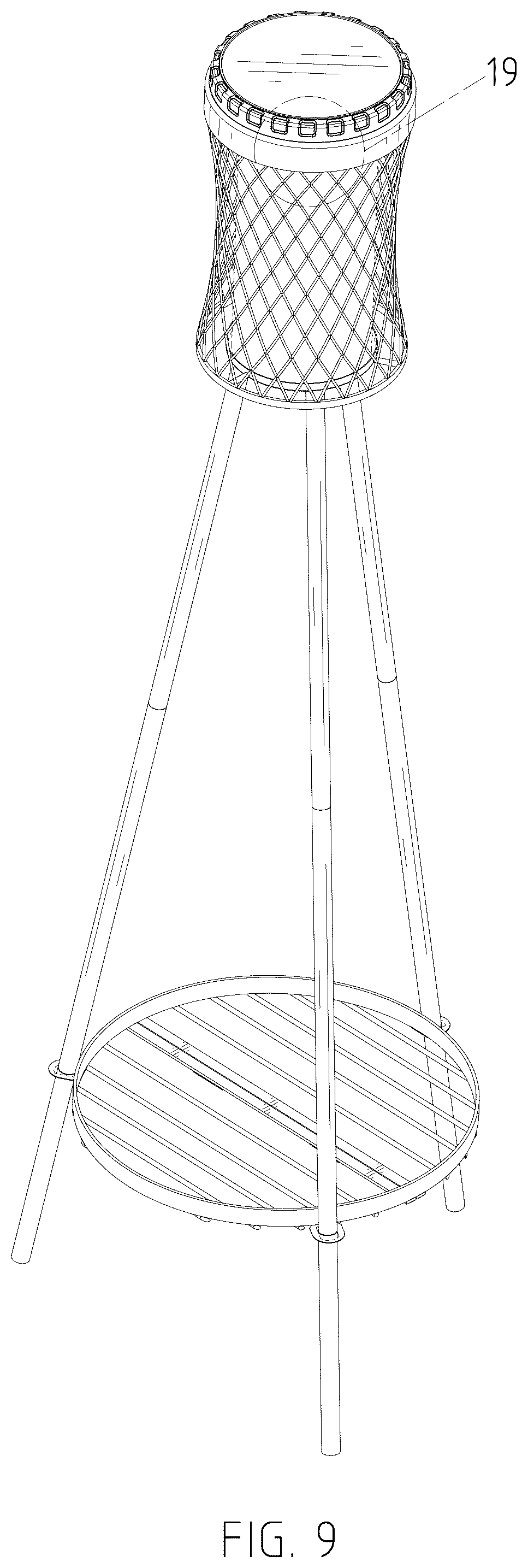 Patent USD1076193 Figure 9 – Lamp