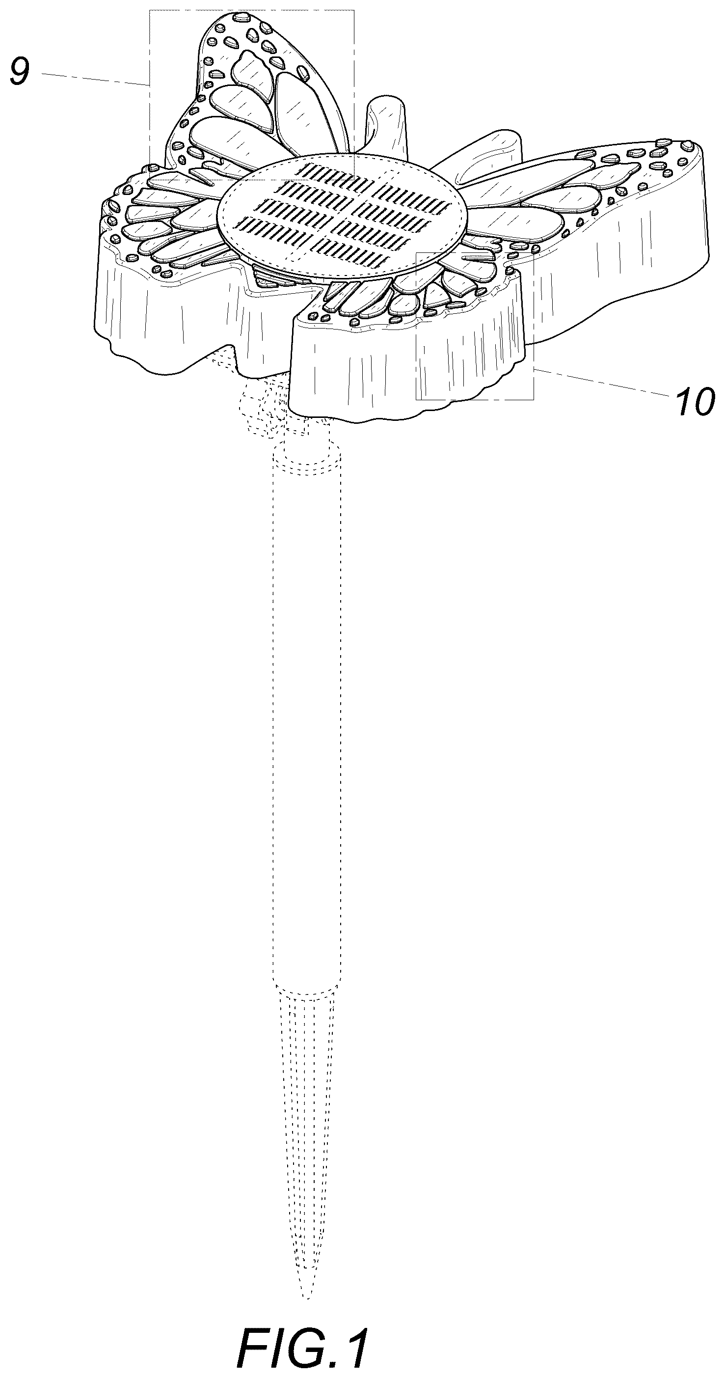 Patent USD1076195 Figure 1 – Solar light