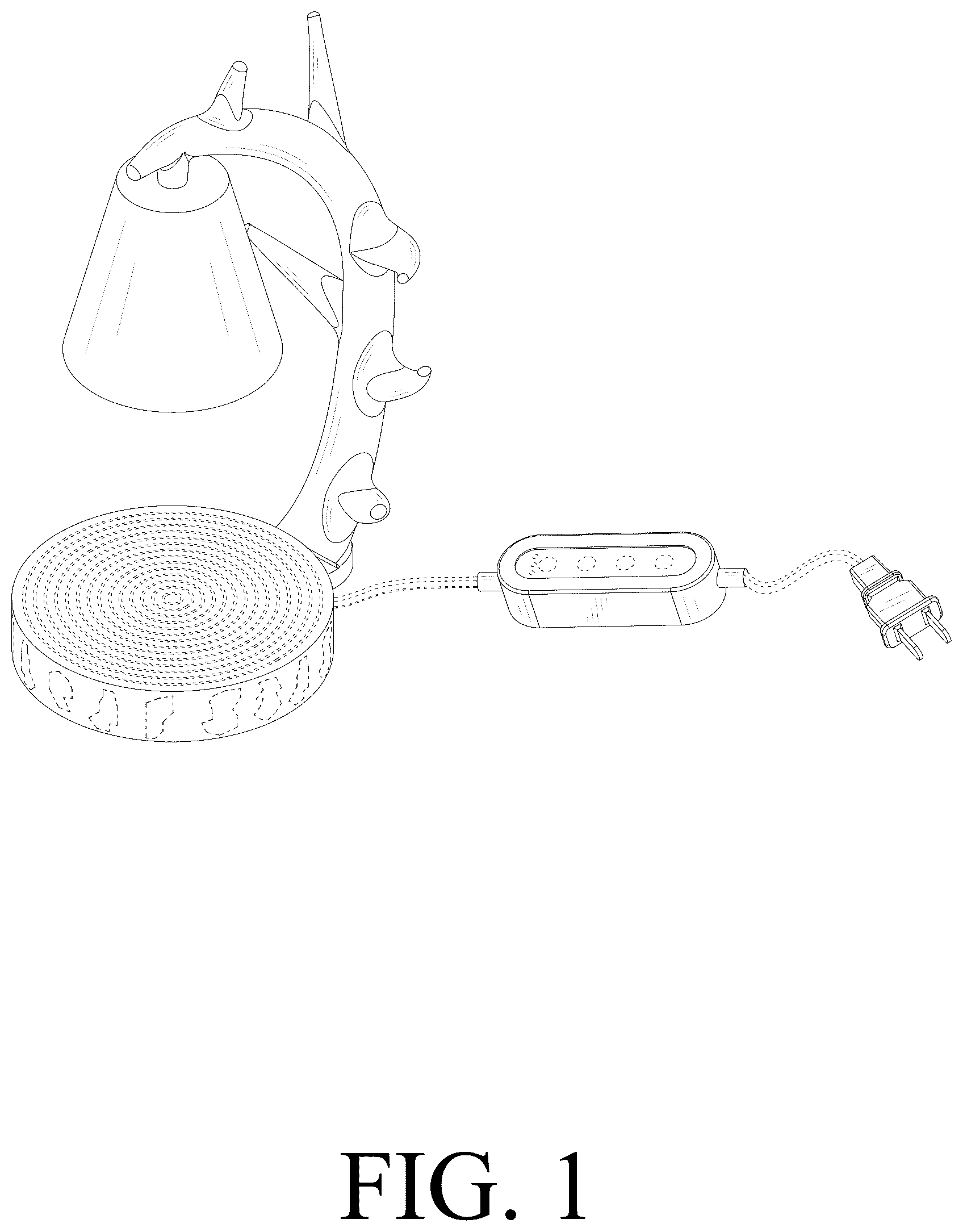 Patent USD1076196 Figure 1 – Antler lamp
