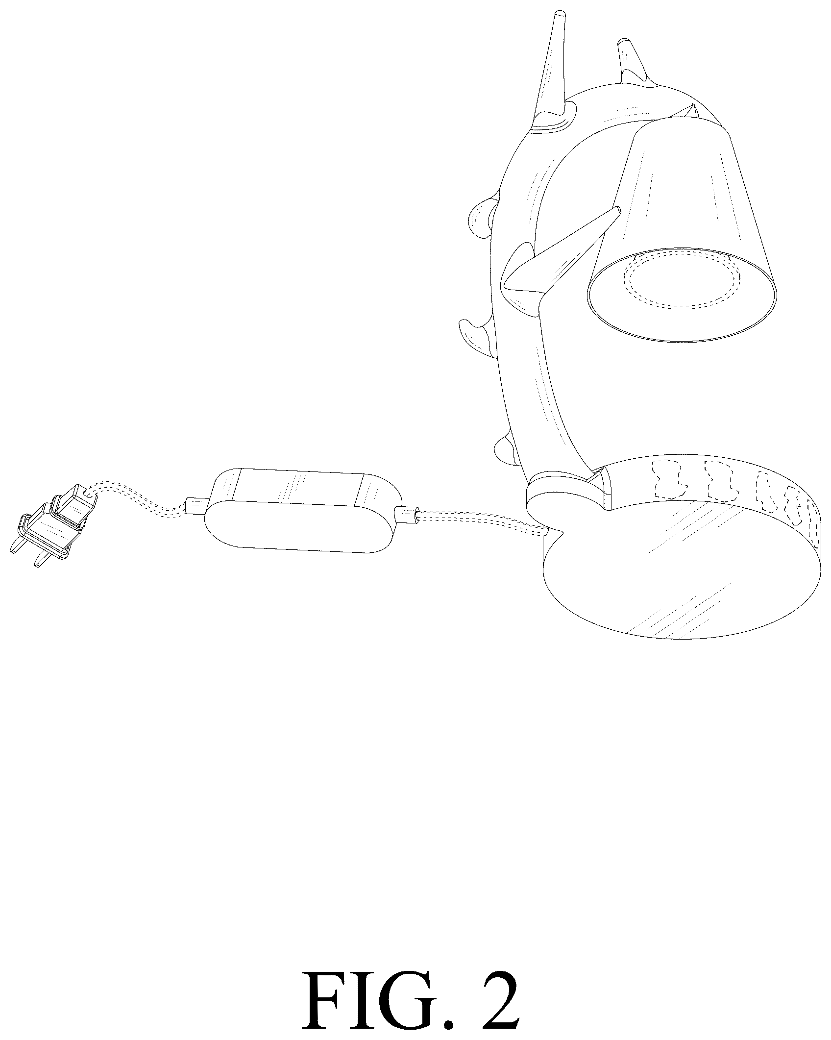 Patent USD1076196 Figure 2 – Antler lamp
