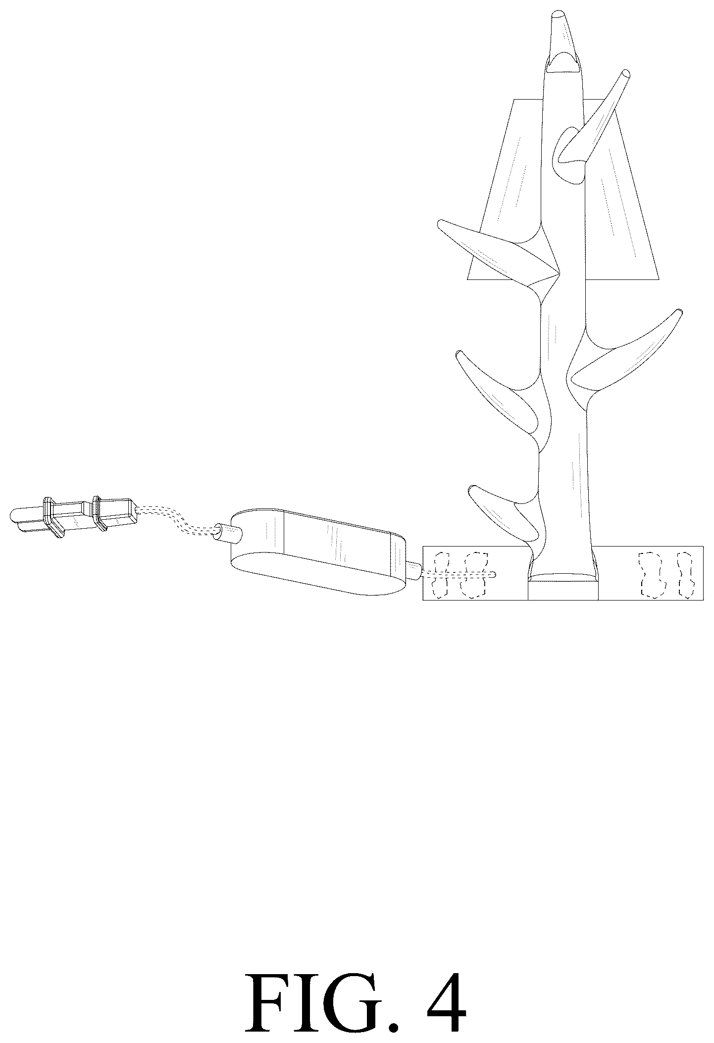 Patent USD1076196 Figure 4 – Antler lamp