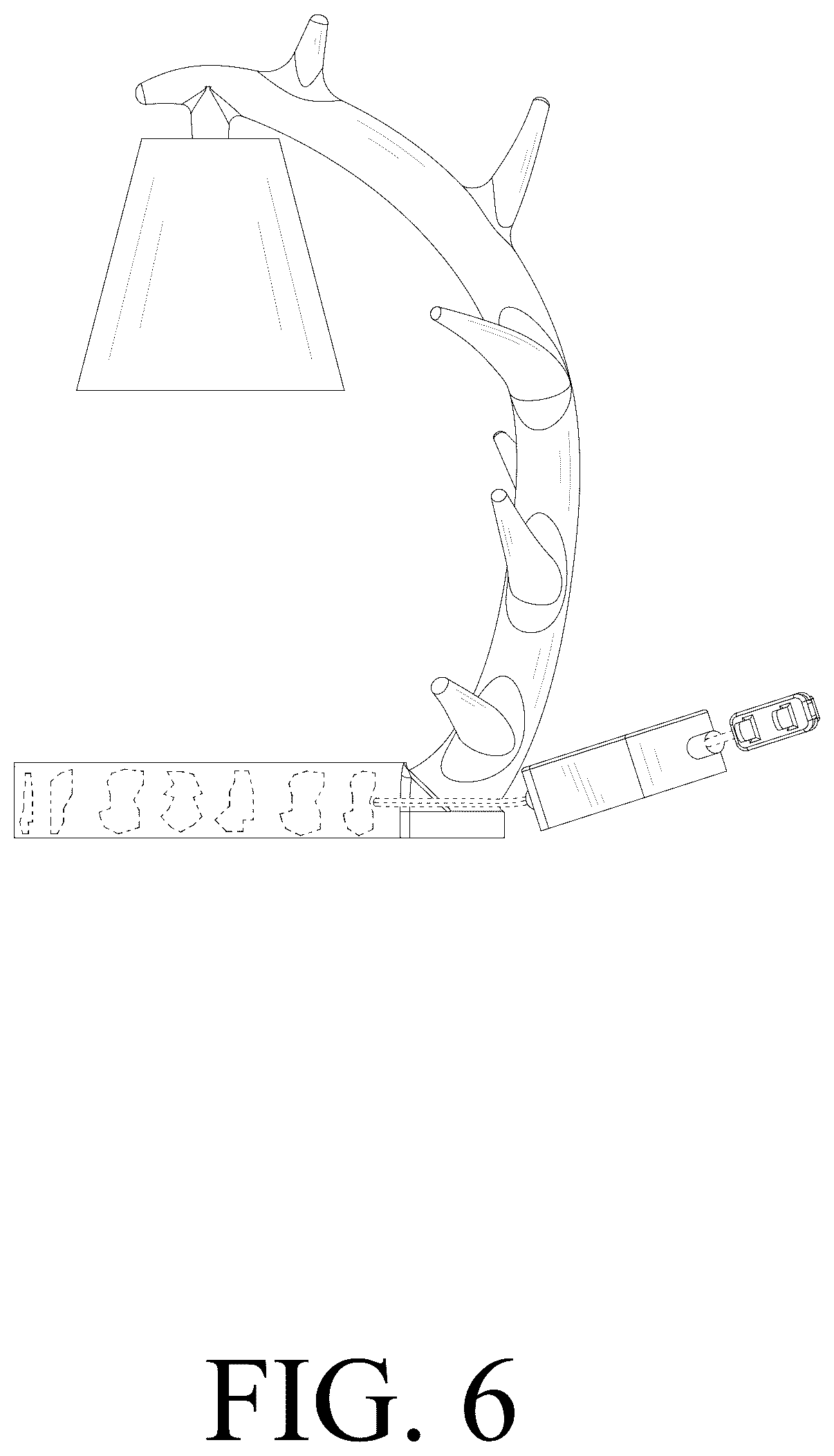 Patent USD1076196 Figure 6 – Antler lamp