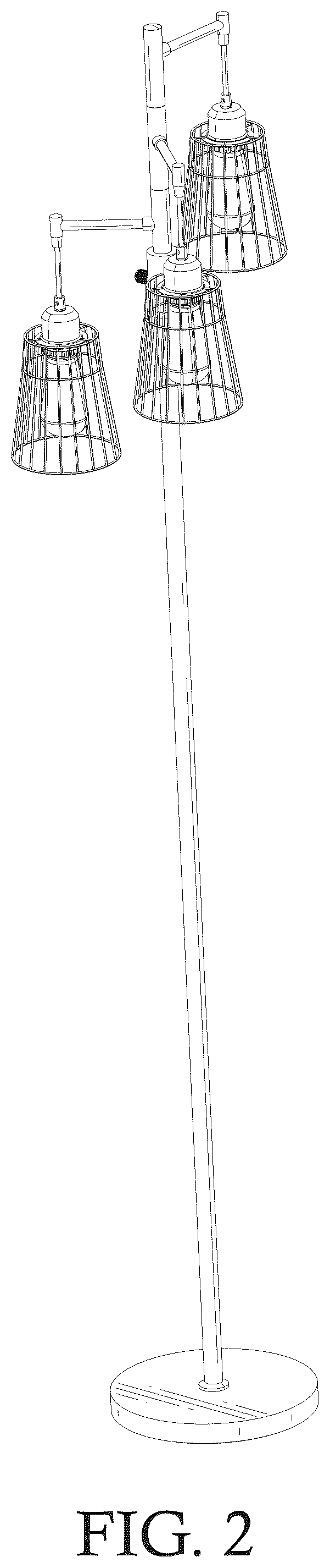 Patent USD1076198 Figure 2 – Lamp