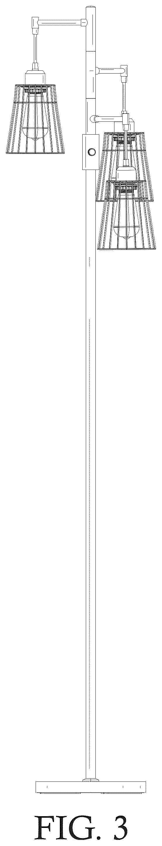 Patent USD1076198 Figure 3 – Lamp