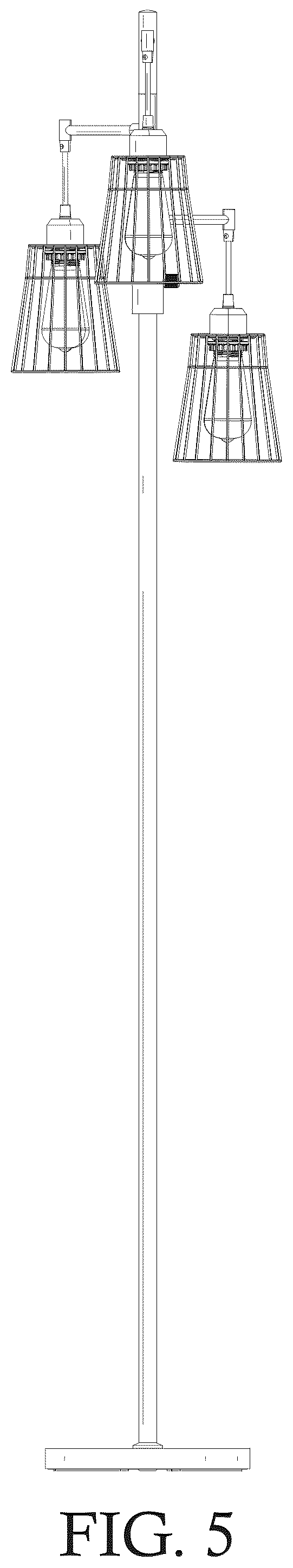 Patent USD1076198 Figure 5 – Lamp