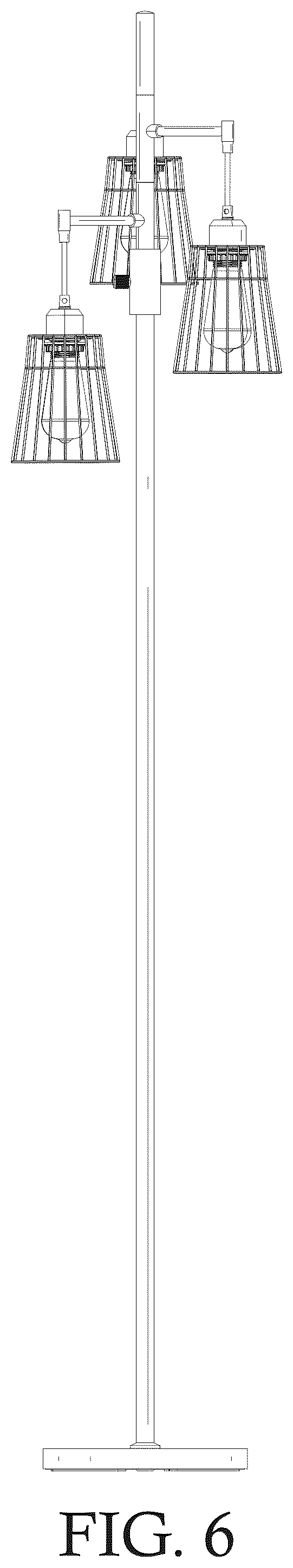 Patent USD1076198 Figure 6 – Lamp
