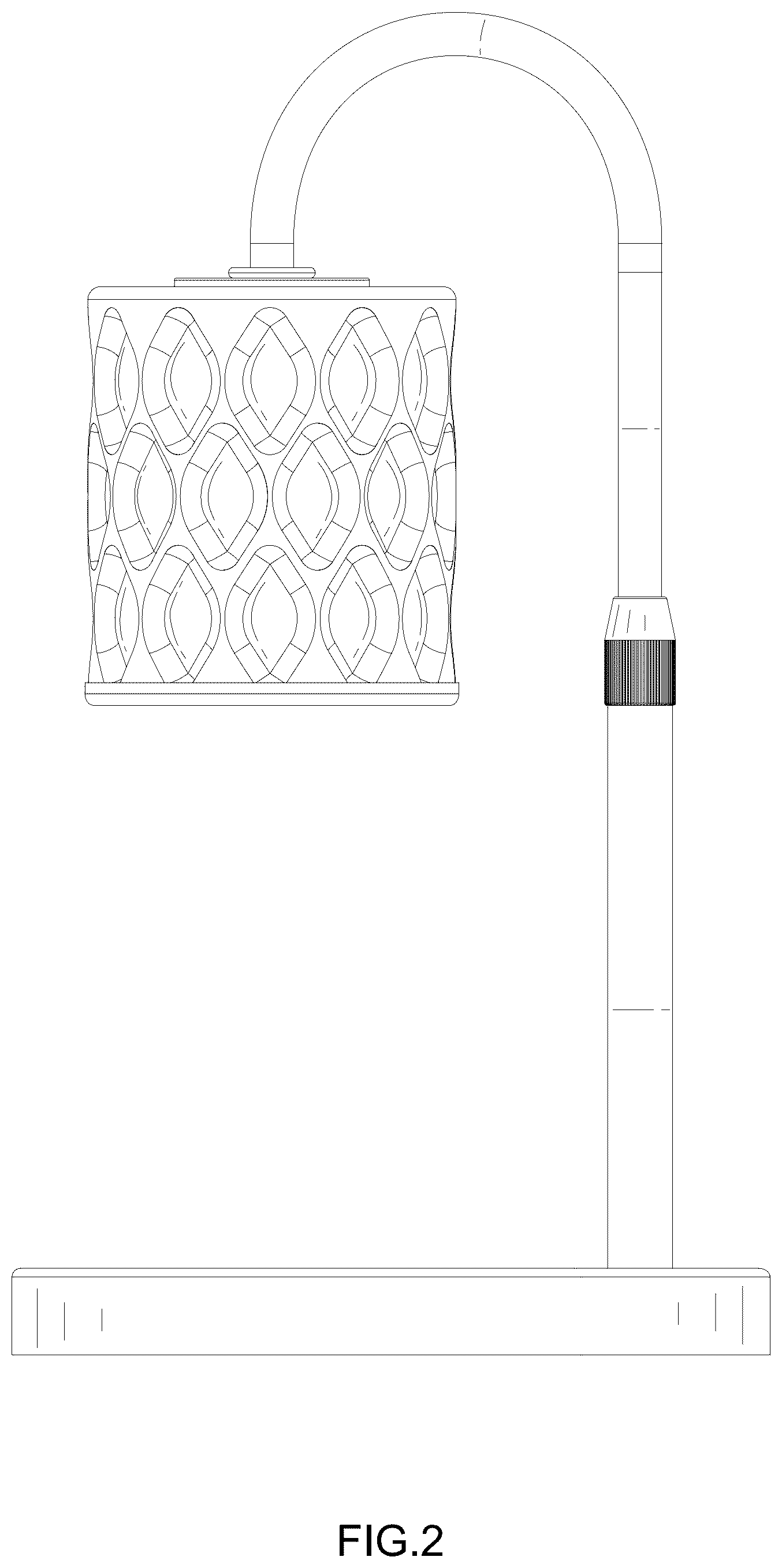 Patent USD1076201 Figure 2 – Wax melting lamp