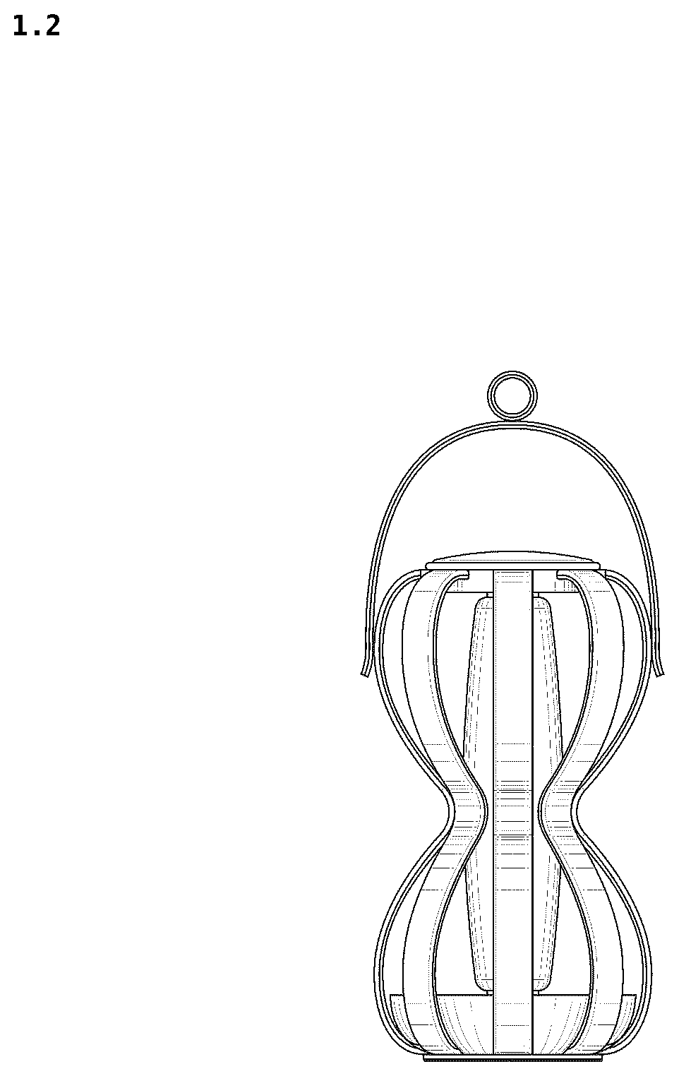 Patent USD1076203 Figure 2 – Lamp