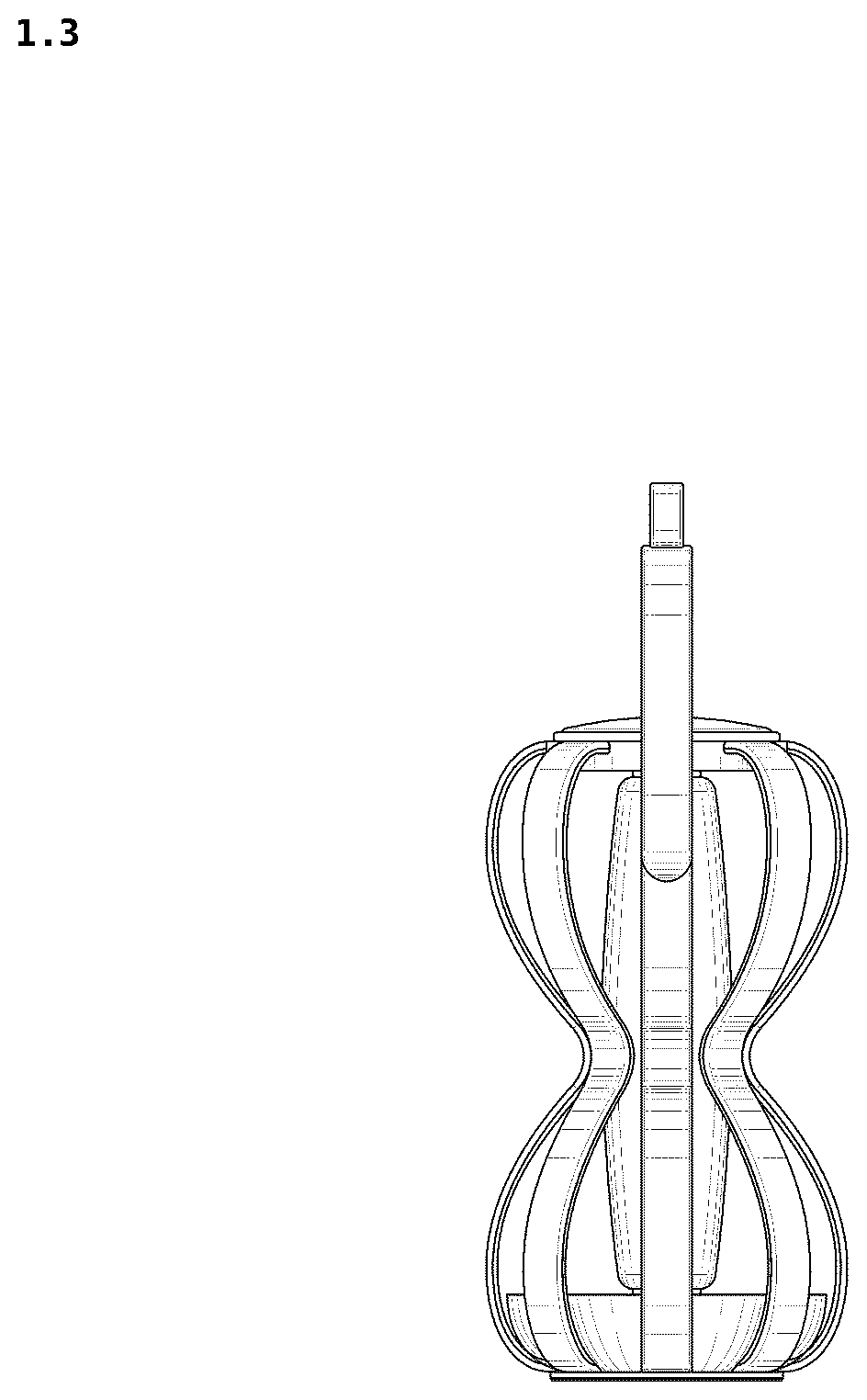 Patent USD1076203 Figure 3 – Lamp