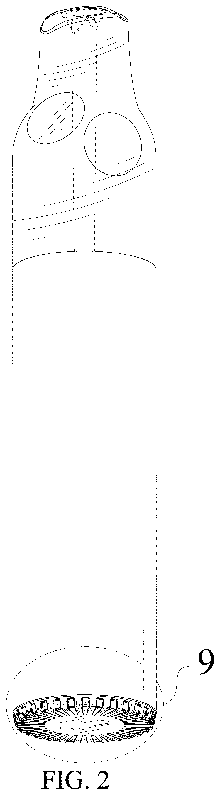 Patent USD1076211 Figure 2 – Electronic atomizing device