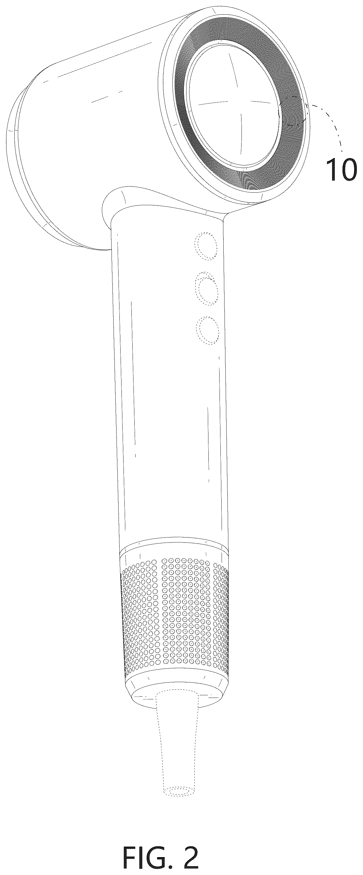 Patent USD1076222 Figure 2 – Hair dryer