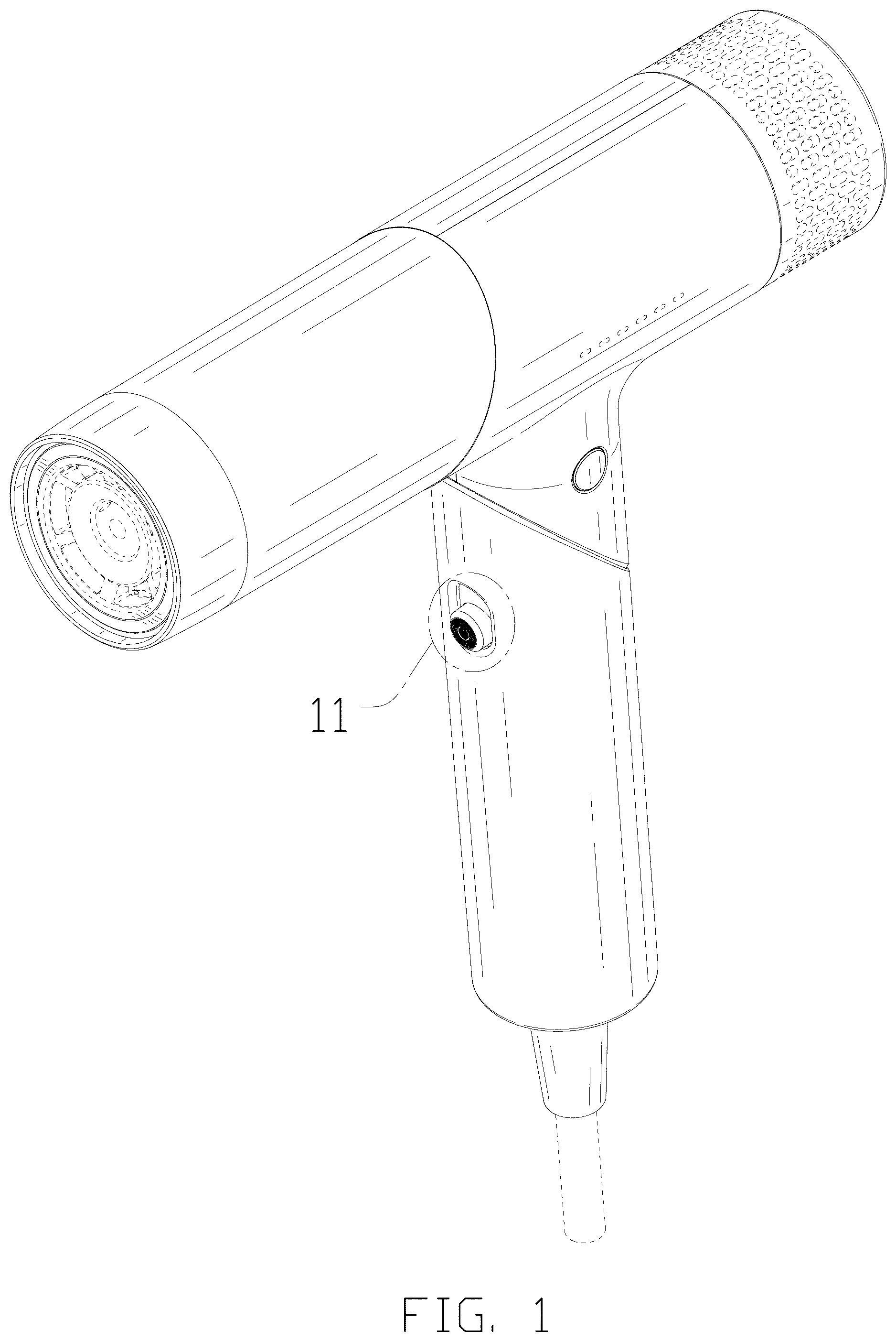 Patent USD1076223 Figure 1 – Hair dryer