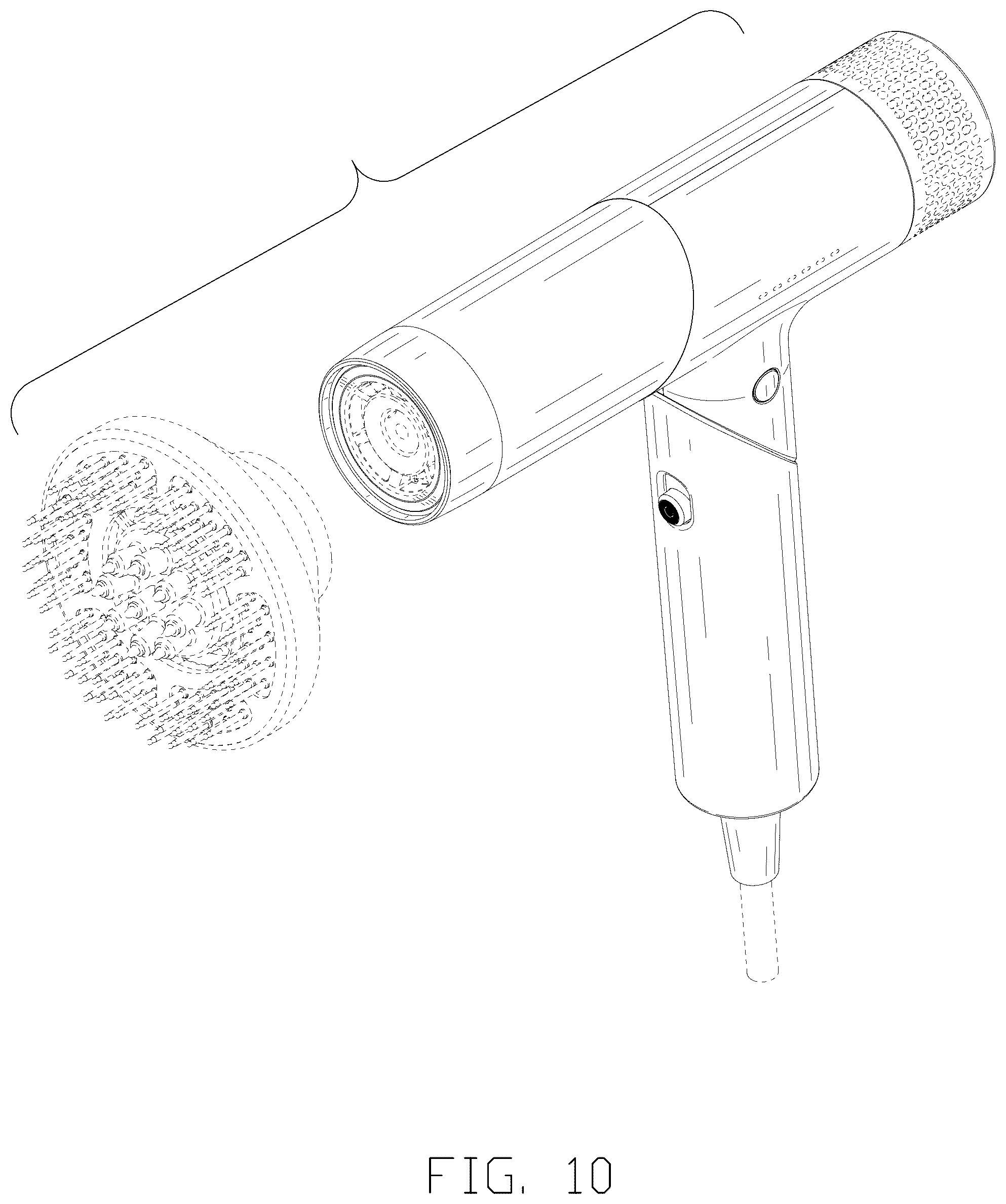 Patent USD1076223 Figure 10 – Hair dryer