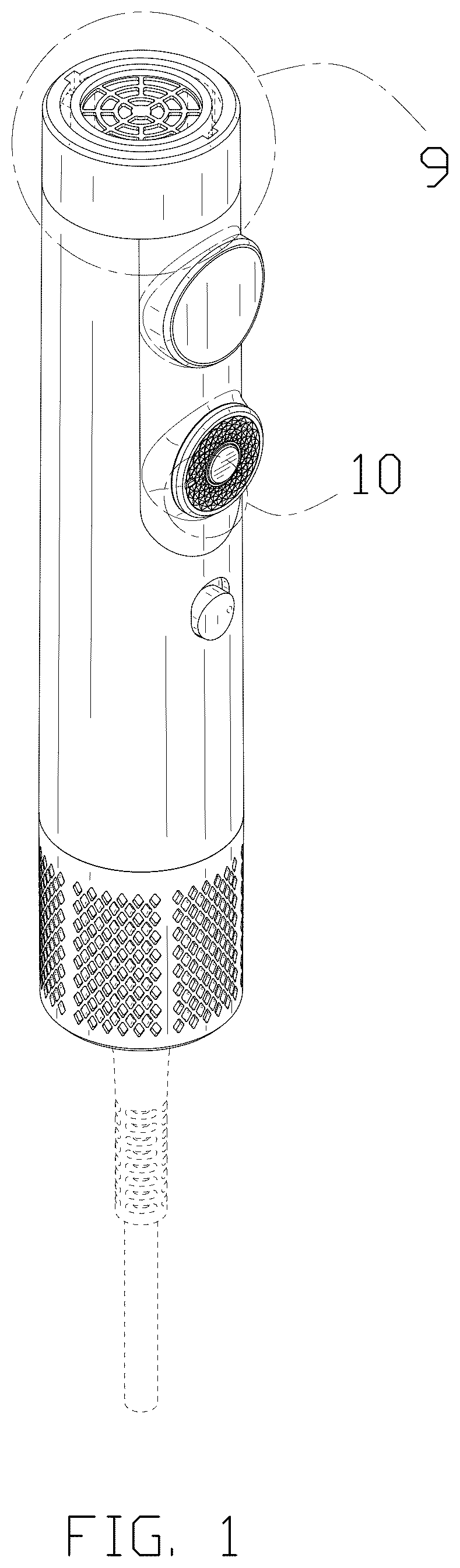 Patent USD1076224 Figure 1 – Hair styling device